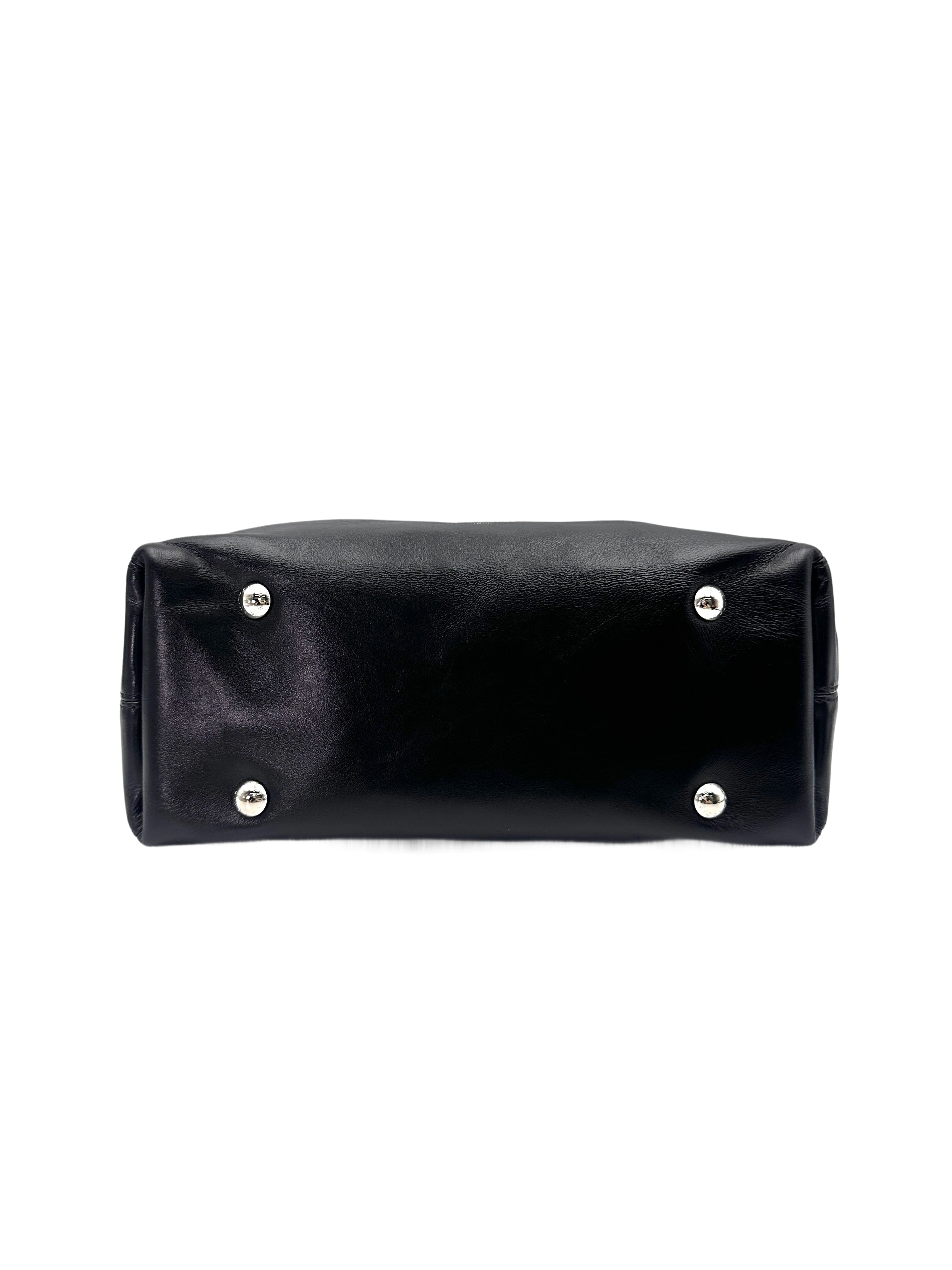 Louis Vuitton Carryall PM Black Lambksin Shoulder Bag LV2502