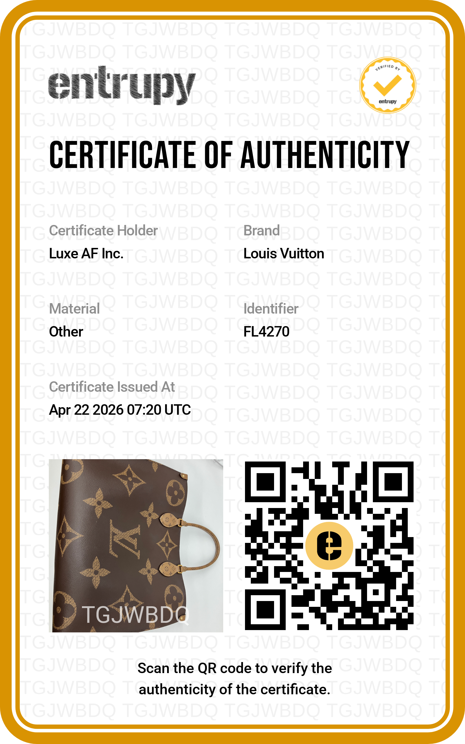 Louis Vuitton OnTheGo GM Brown Monogram Canvas Tote Handle Bag LV2462