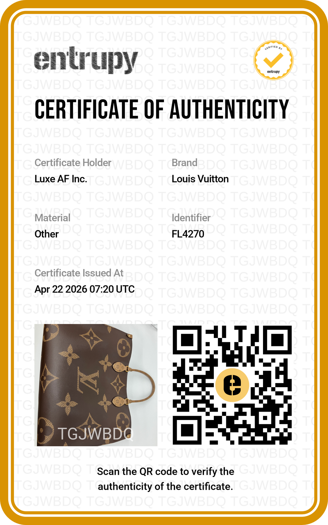 Louis Vuitton OnTheGo GM Brown Monogram Canvas Tote Handle Bag LV2462