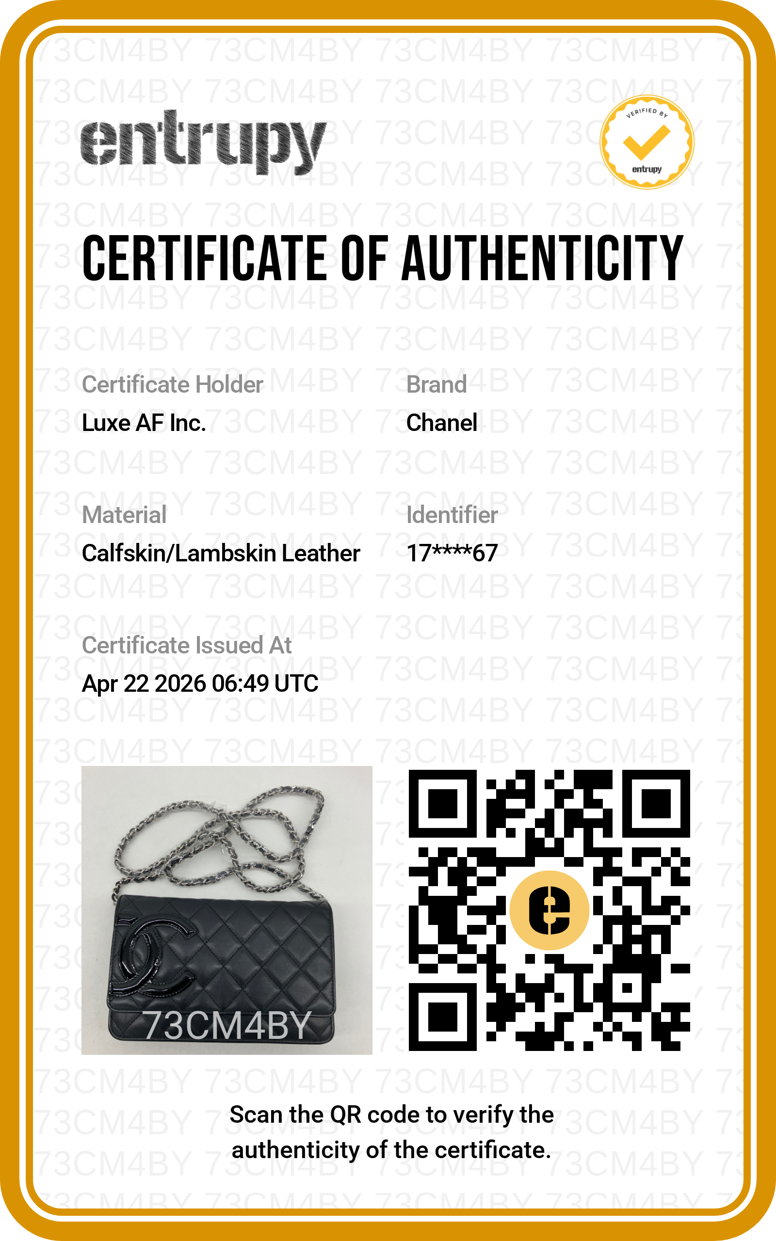 Chanel Cambon Black Quilted Leather Wallet On Chain(17***67) CC1819