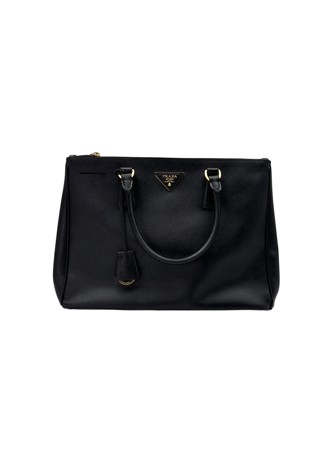 Prada Galleria Black Saffiano Lux Leather Handle Bag PR275