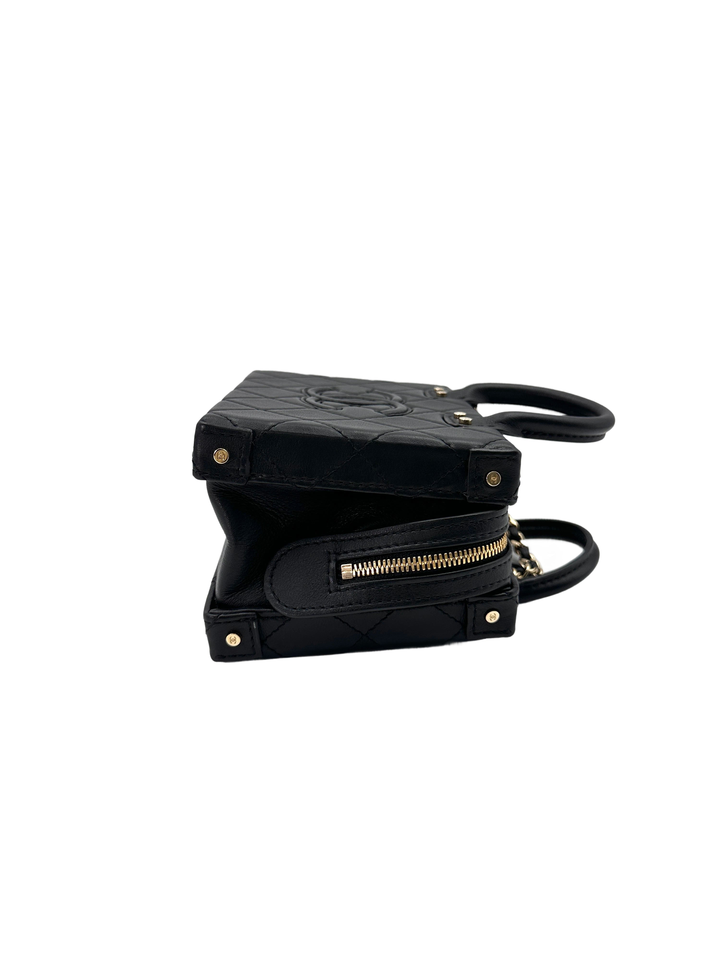 Chanel 22B Black Quilted Leather Handle Bag(N5***N8) CC1808
