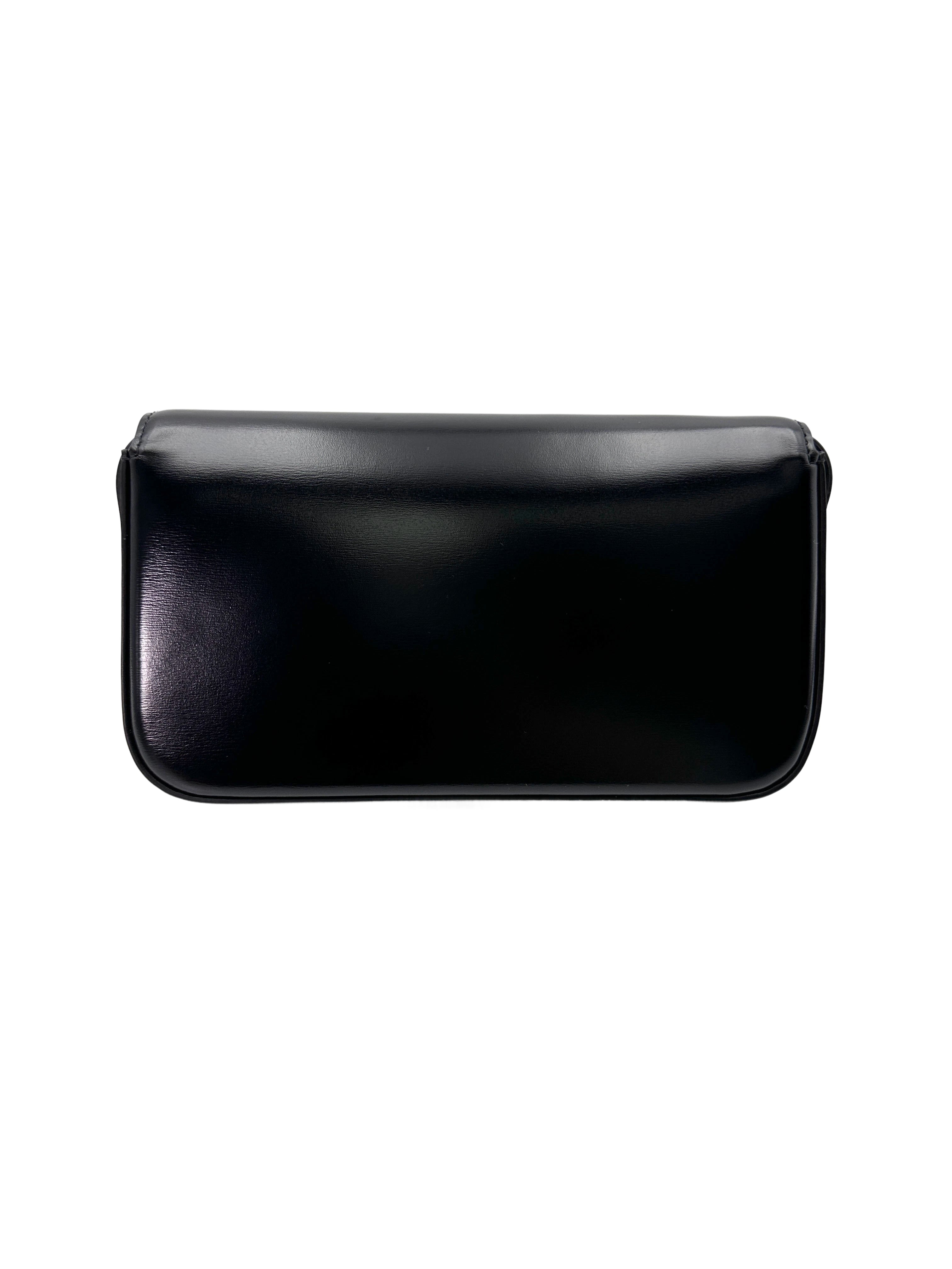 Celine Claude Triomphe Black Leather Shoulder Bag CEH260423