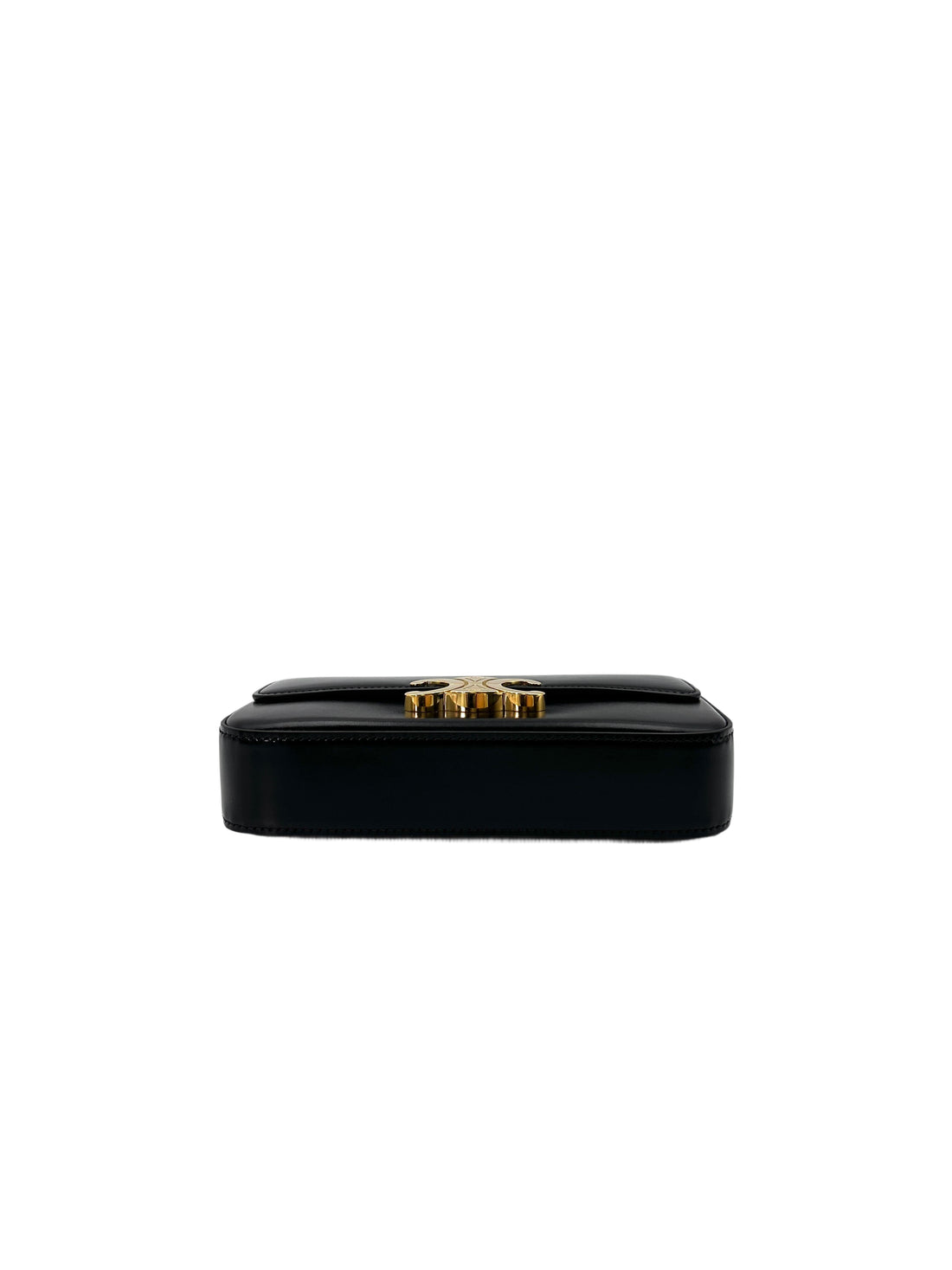 Celine Claude Triomphe Black Leather Shoulder Bag CEH260423