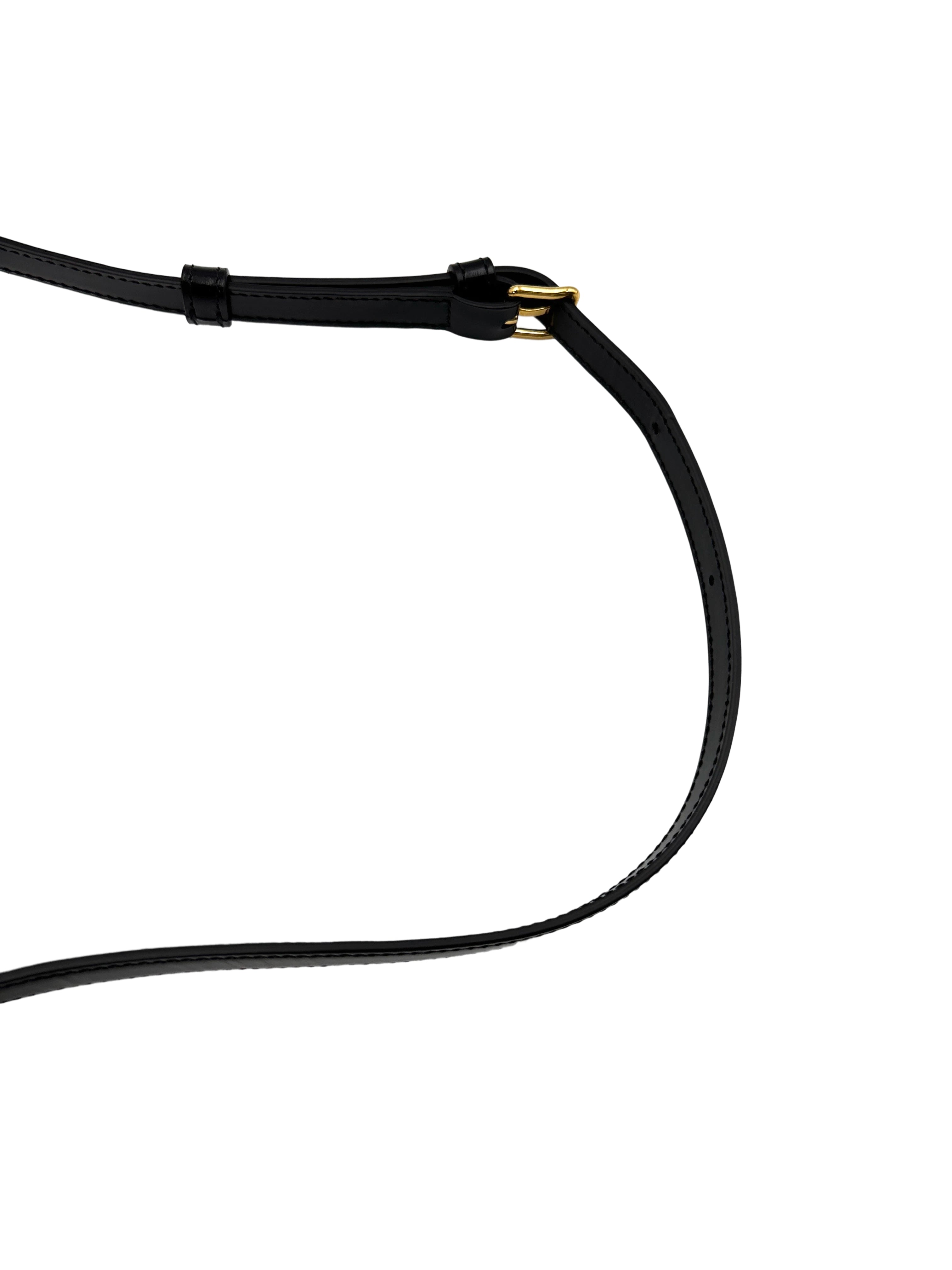 Celine Claude Triomphe Black Leather Shoulder Bag CEH260423