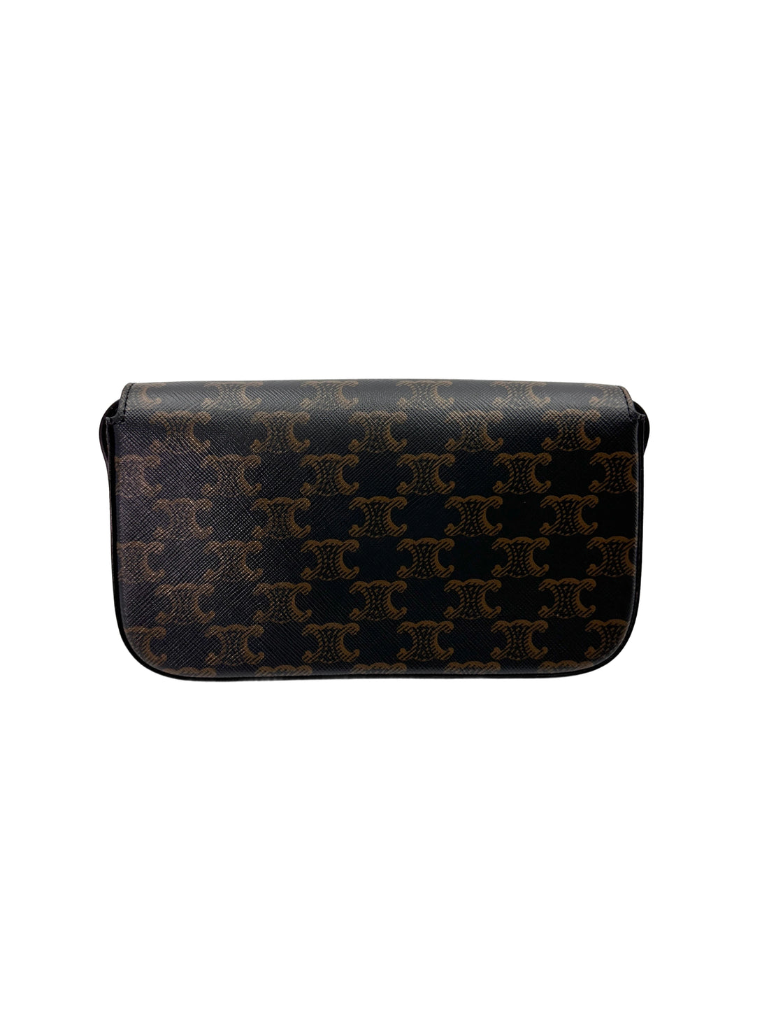 Celine Claude Triomphe Brown Canvas Shoulder Bag CEK260423
