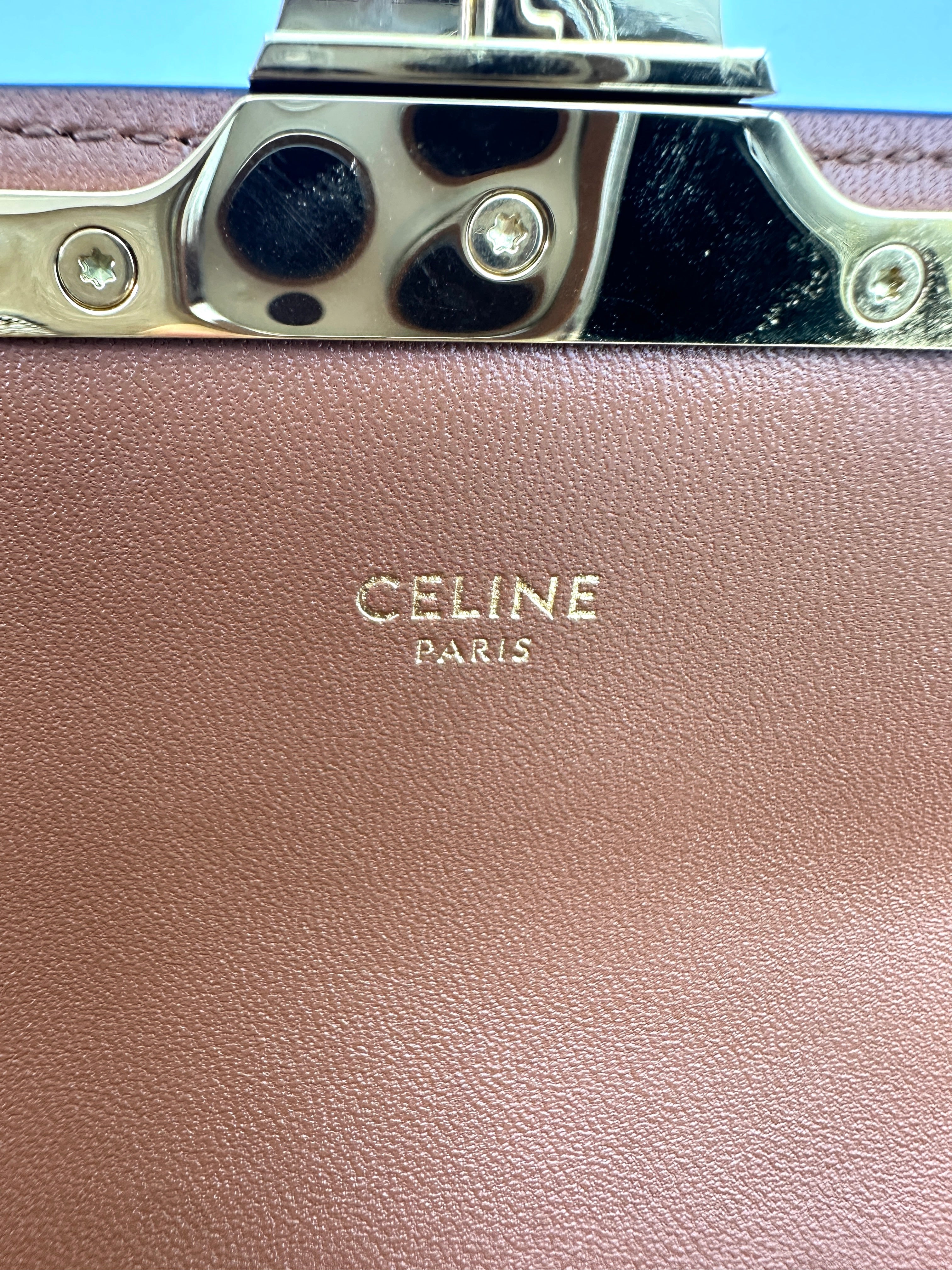 Celine Claude Triomphe Brown Canvas Shoulder Bag CEK260423