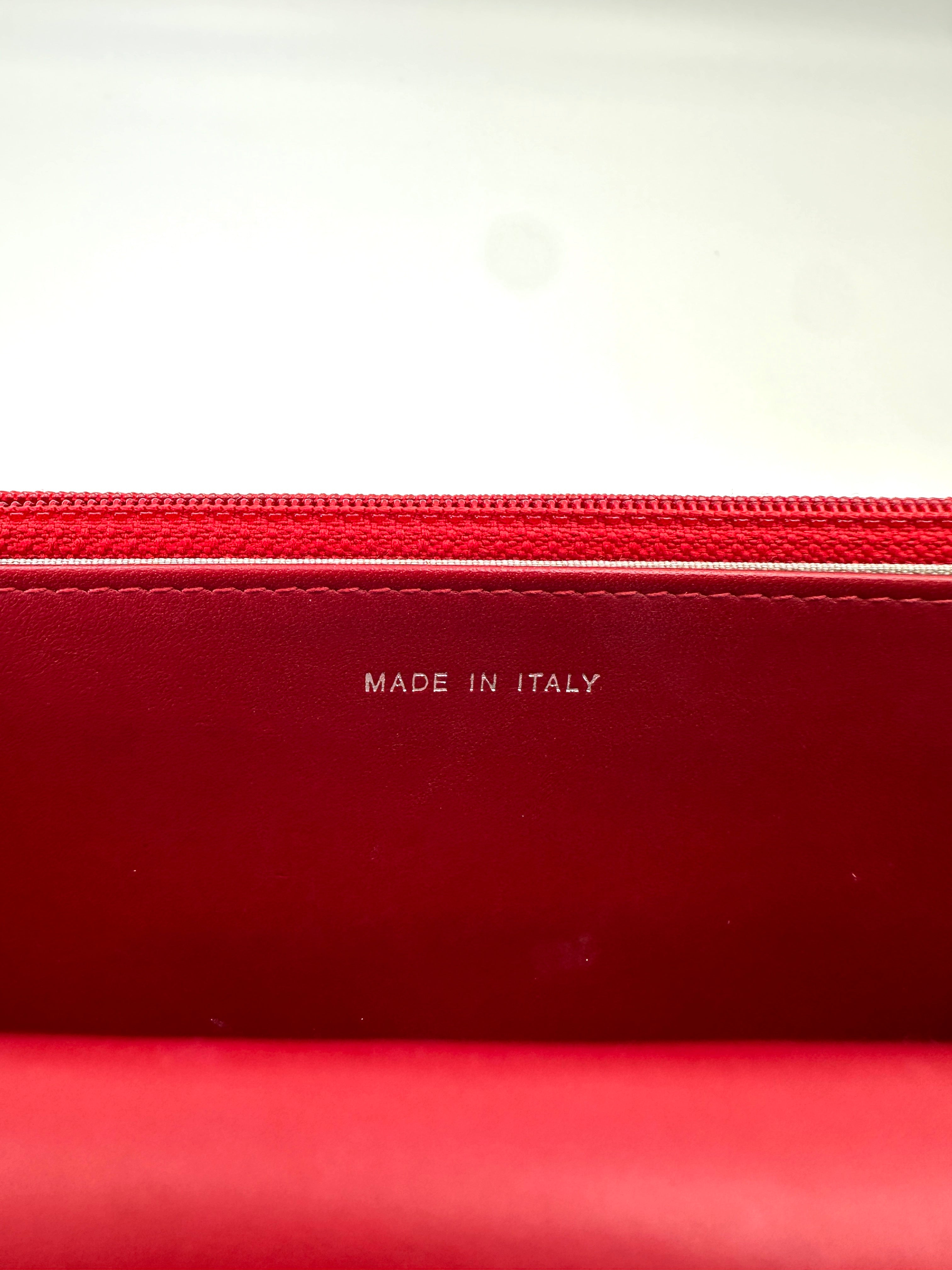 Chanel Red Quilted Patent Leather Wallet On Chain(18***58) CC1809