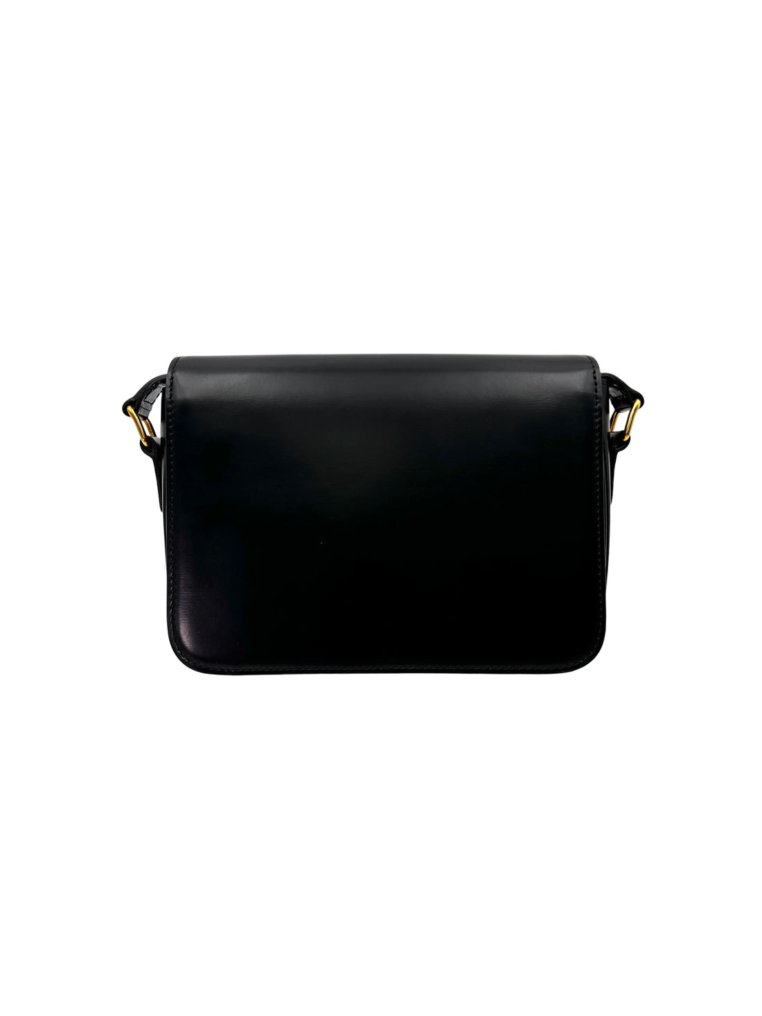 Celine Teen Triomphe Black Leather Shoulder Bag CEL