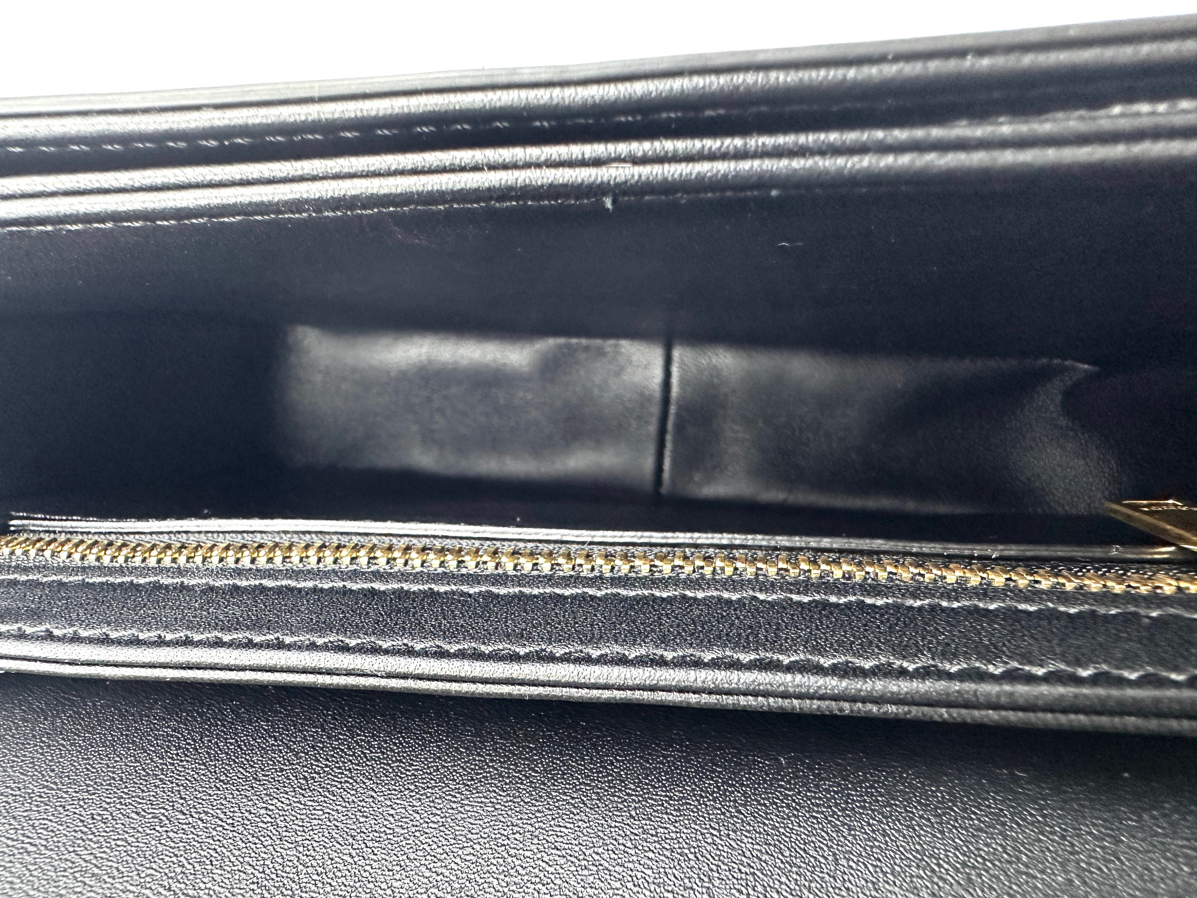 Celine Teen Triomphe Black Leather Shoulder Bag CEL260423