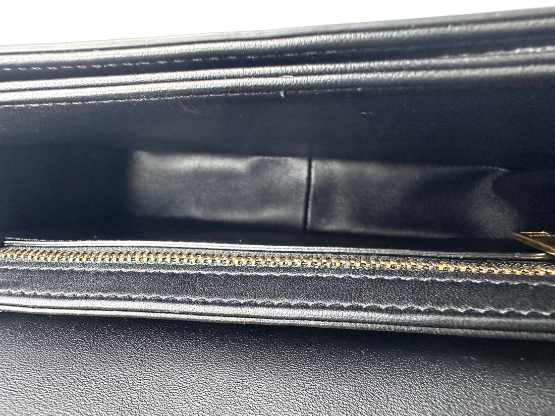 Celine Teen Triomphe Black Leather Shoulder Bag CEL