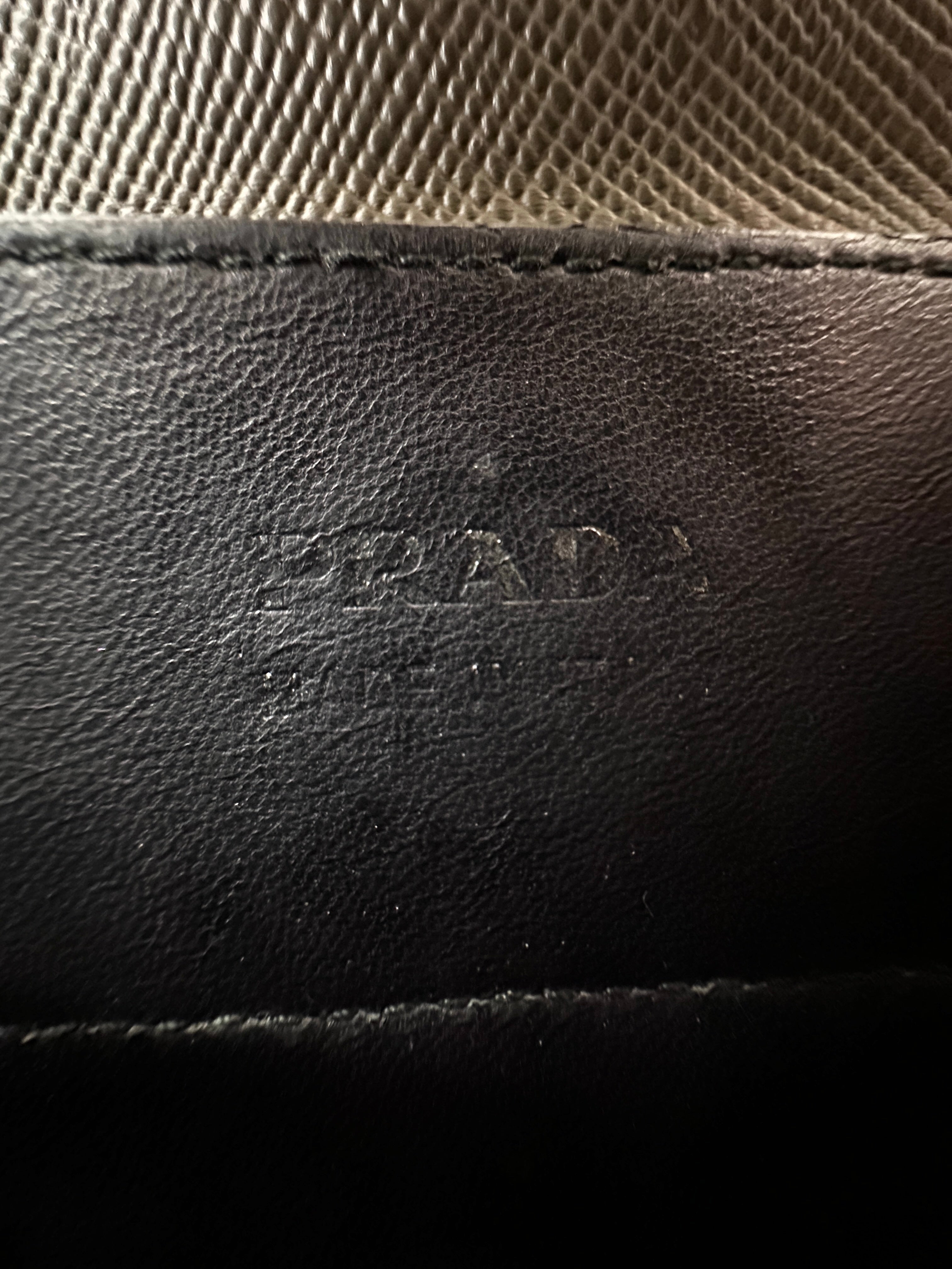 Prada Diagramme Silver Quilted Leather Shoulder Bag PR277