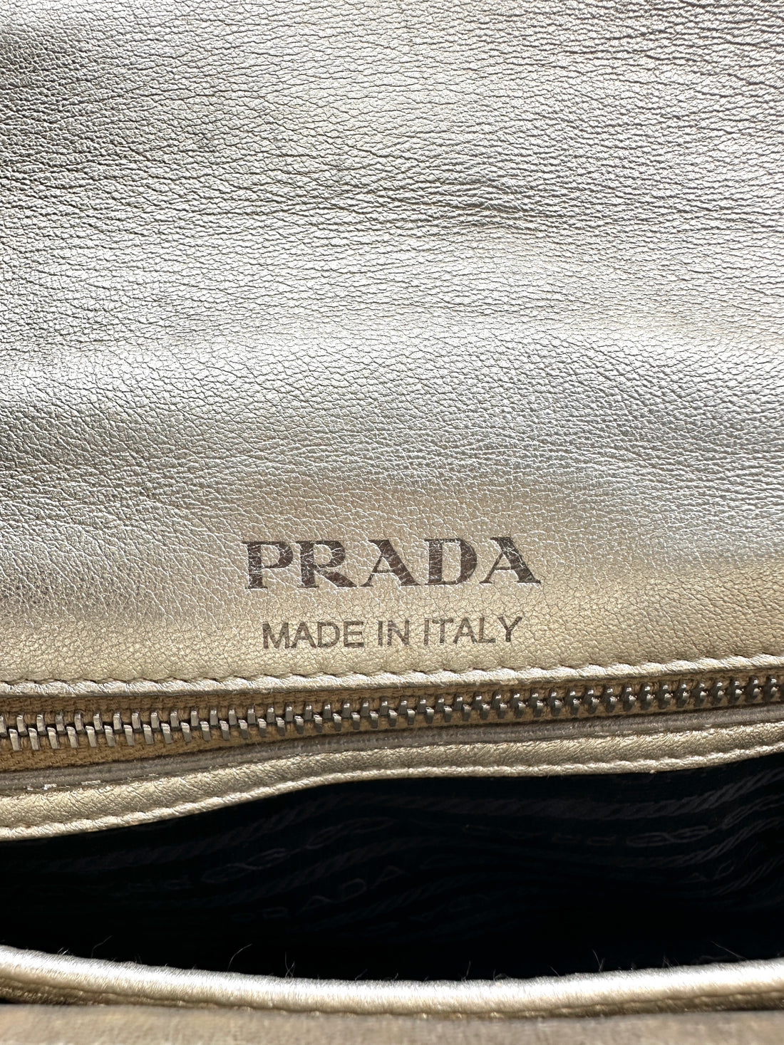 Prada Diagramme Silver Quilted Leather Shoulder Bag PR277