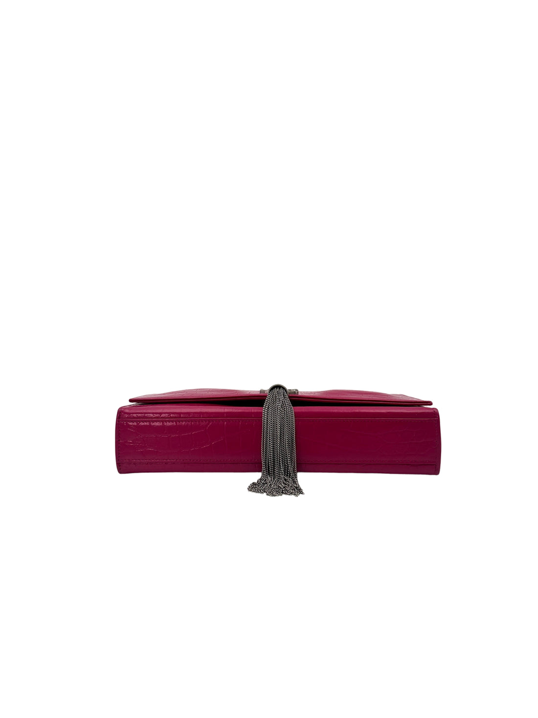 Saint Laurent Kate Tassel Red Croc-Embossed Leather Flap Bag SL189
