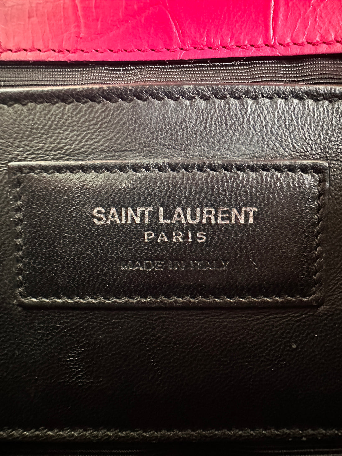 Saint Laurent Kate Tassel Red Croc-Embossed Leather Flap Bag SL189