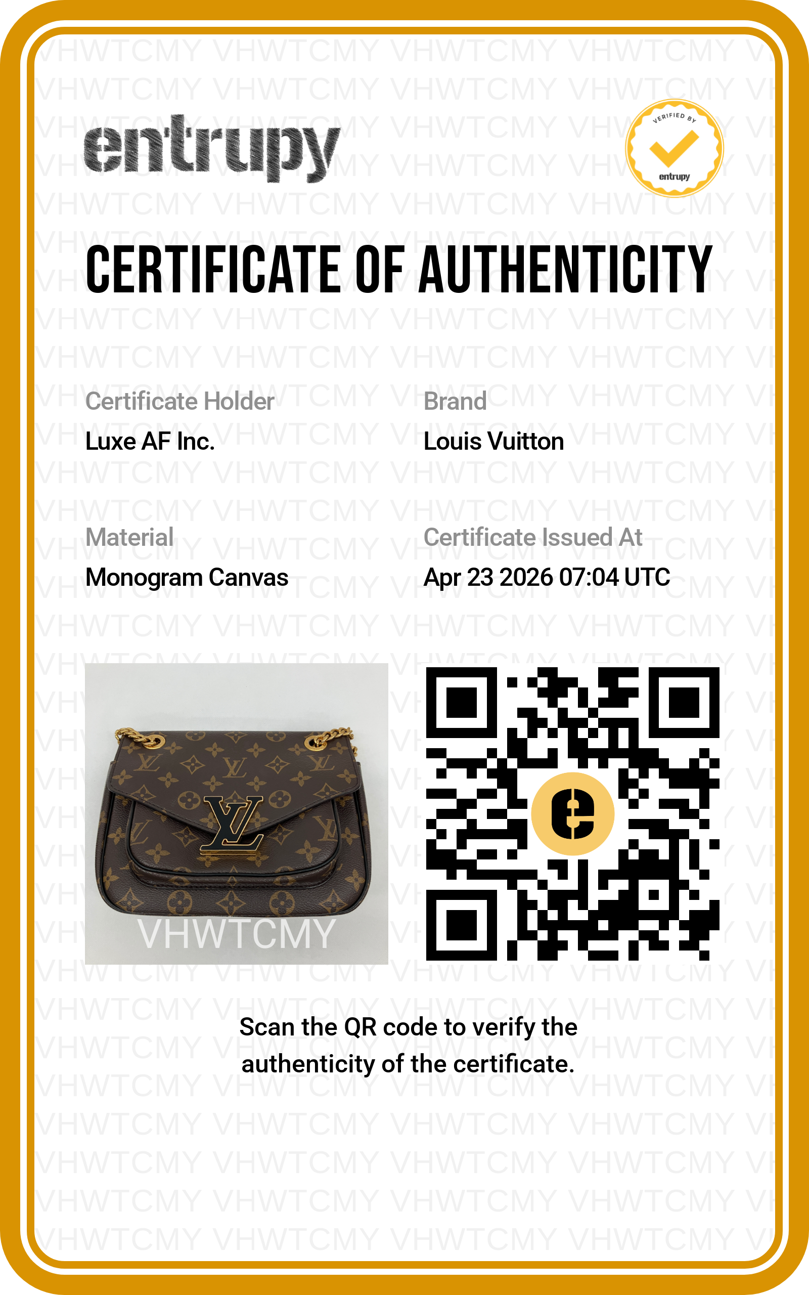 Louis Vuitton Passy Monogram Canvas Chain Bag LV2465