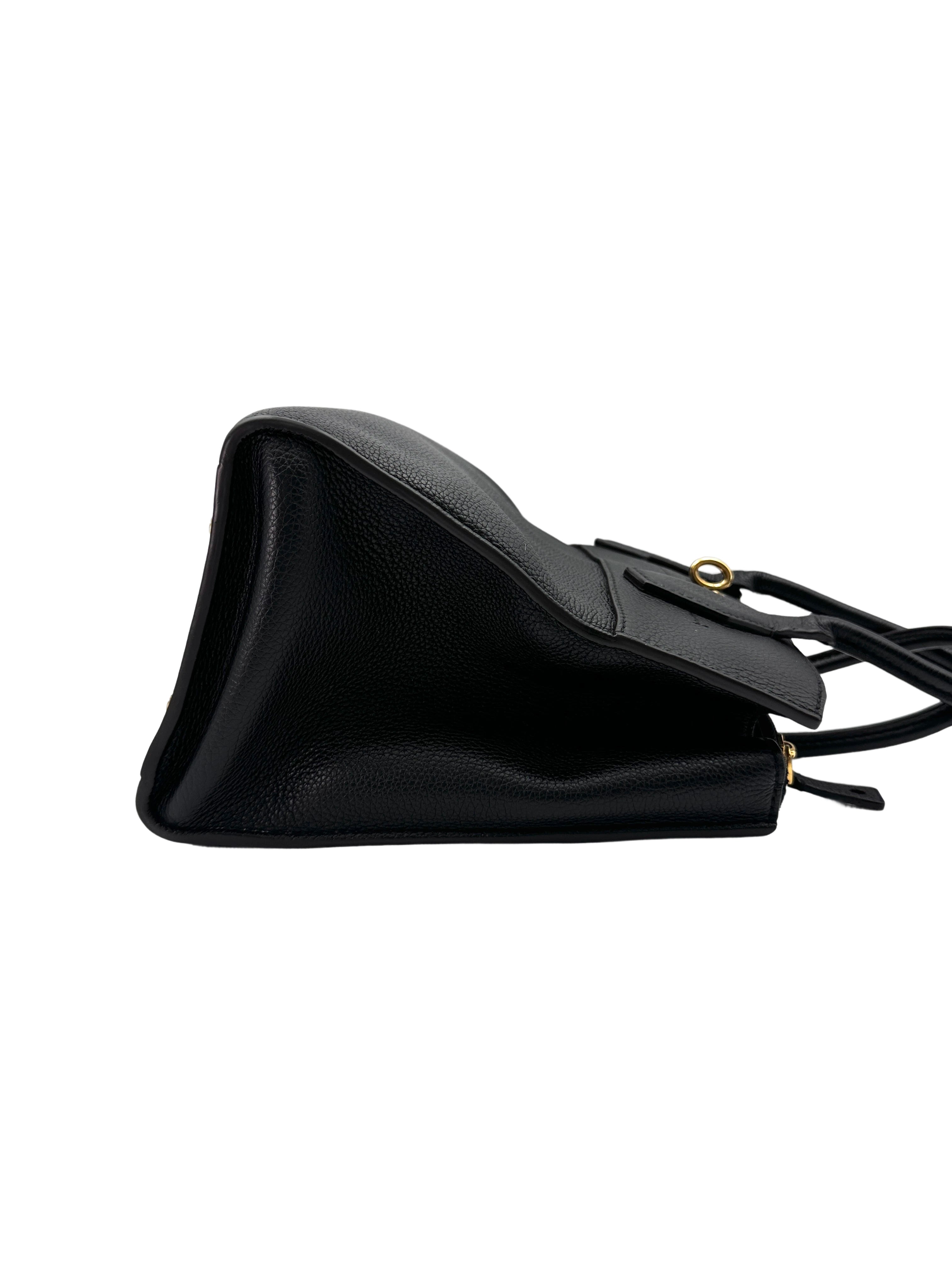 Louis Vuitton City Steamer Black Grained Leather Handle Bag LV2466