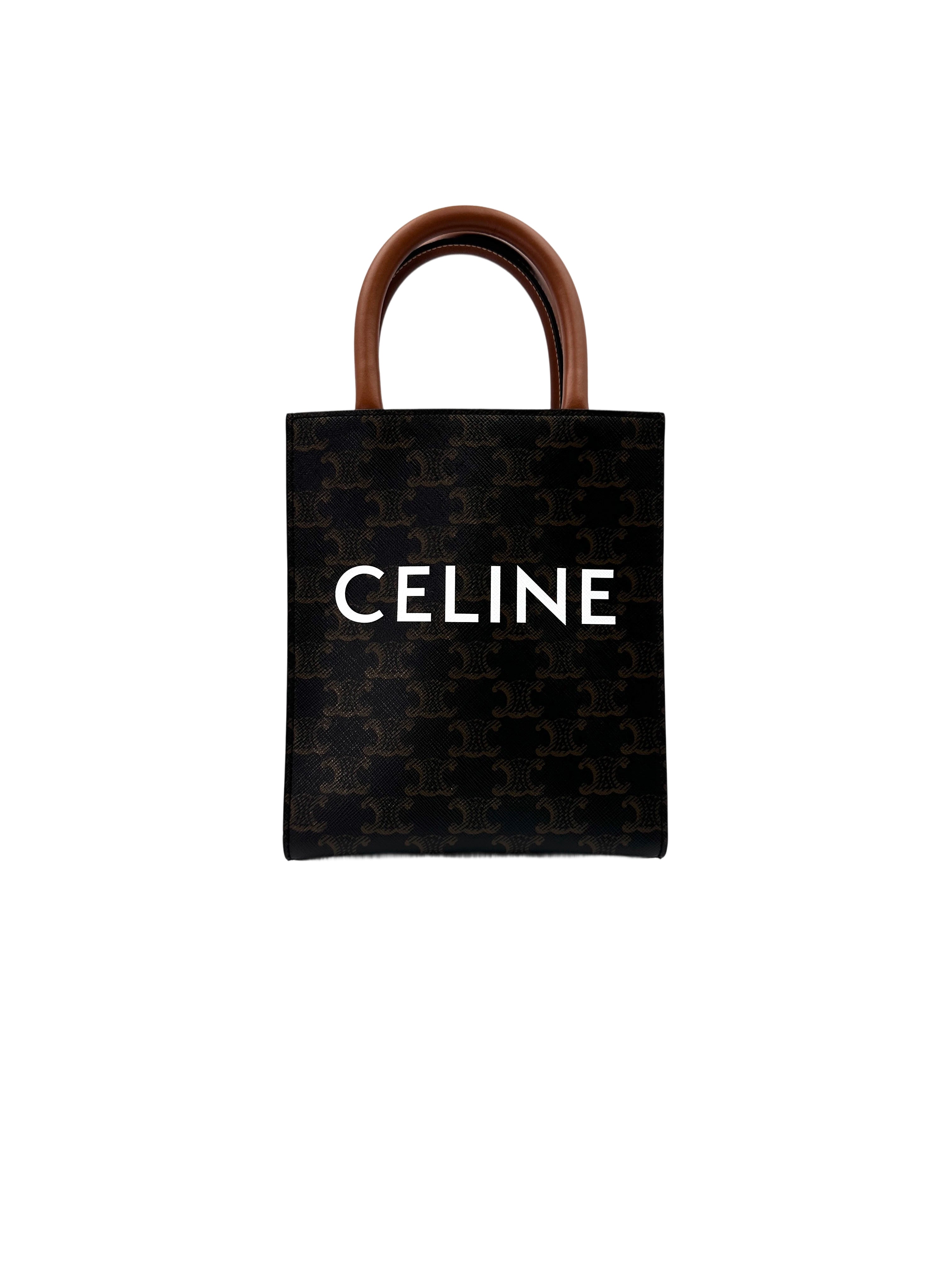 Celine Vertical Cabas Triomphe Canvas Handle Bag CEM260424