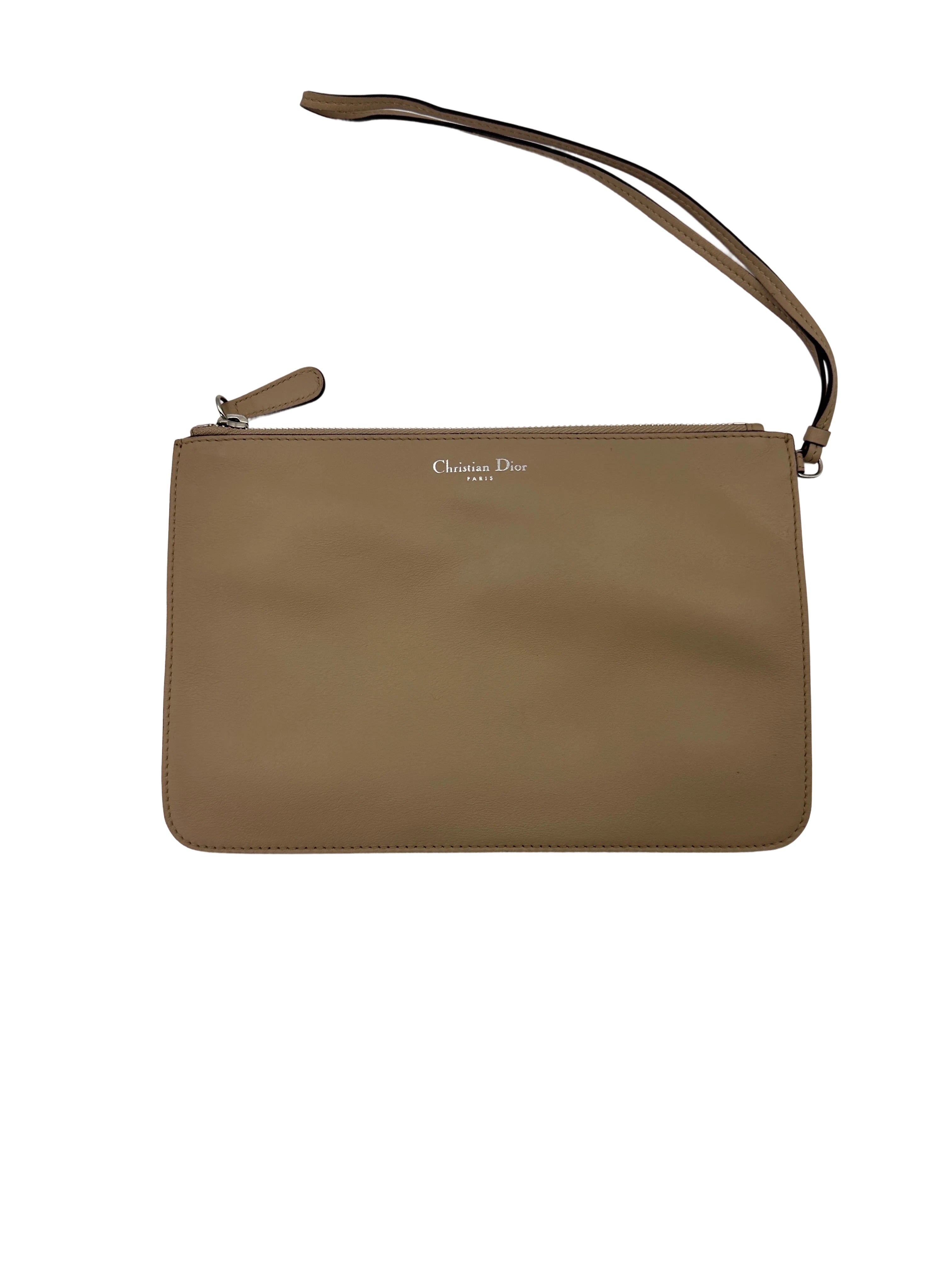 Christian Dior Diorissimo Beige Leather Large Size Handle Bag DR680