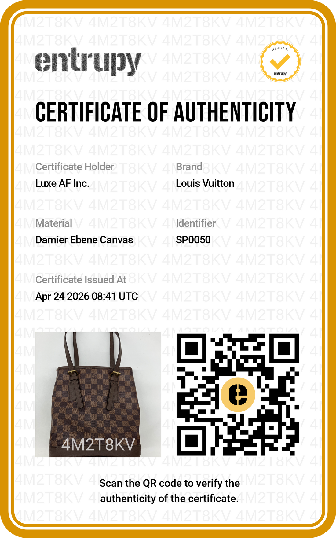 Louis Vuitton Damier Ebene Marais Bucket Bag LV2475