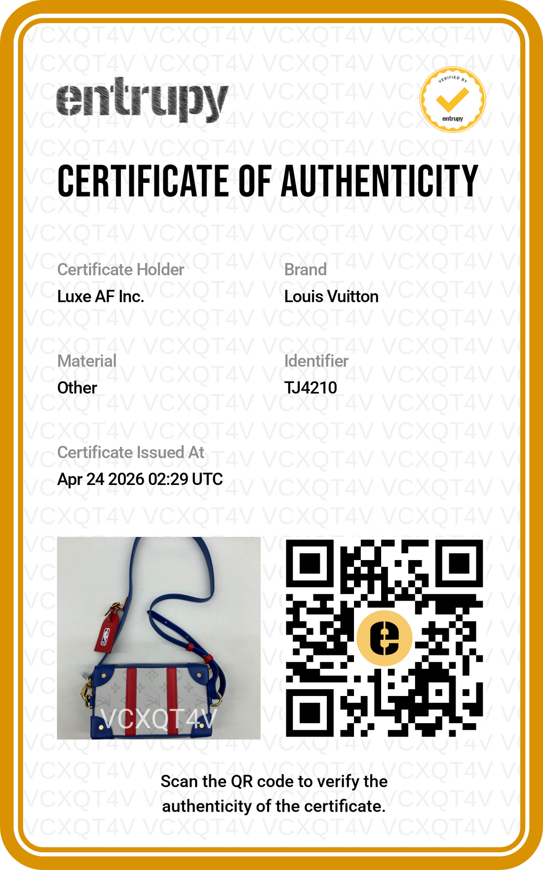 Louis Vuitton x NBA Monogram Antarctica Soft Trunk LV2469