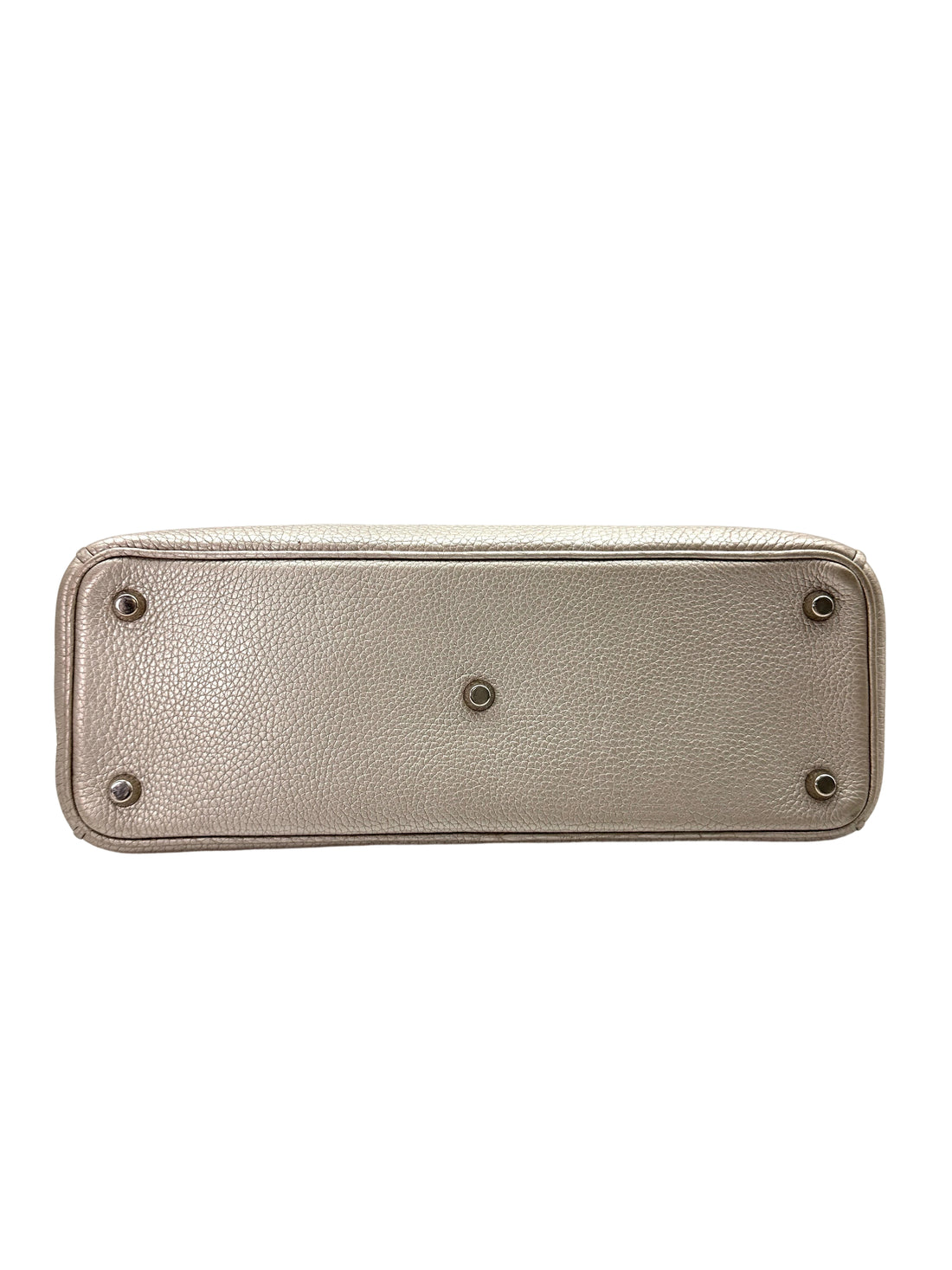 Christian Dior Diorissimo White Leather Medium Size Handle Bag With Pouch DR681