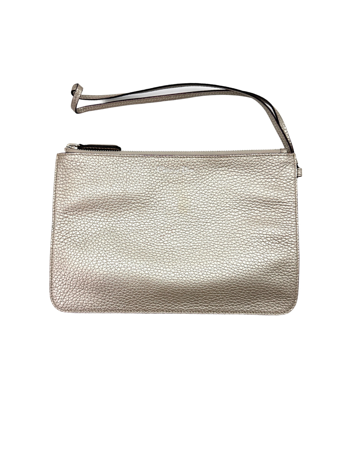 Christian Dior Diorissimo White Leather Medium Size Handle Bag With Pouch DR681