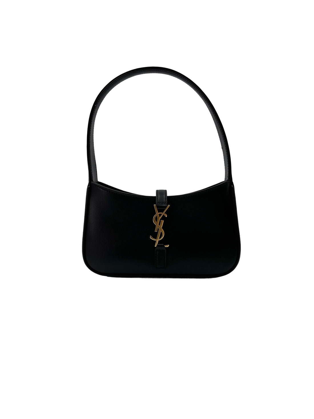 Saint Laurent Le 5 A 7 In Black Smooth Leather Hobo Bag SL190