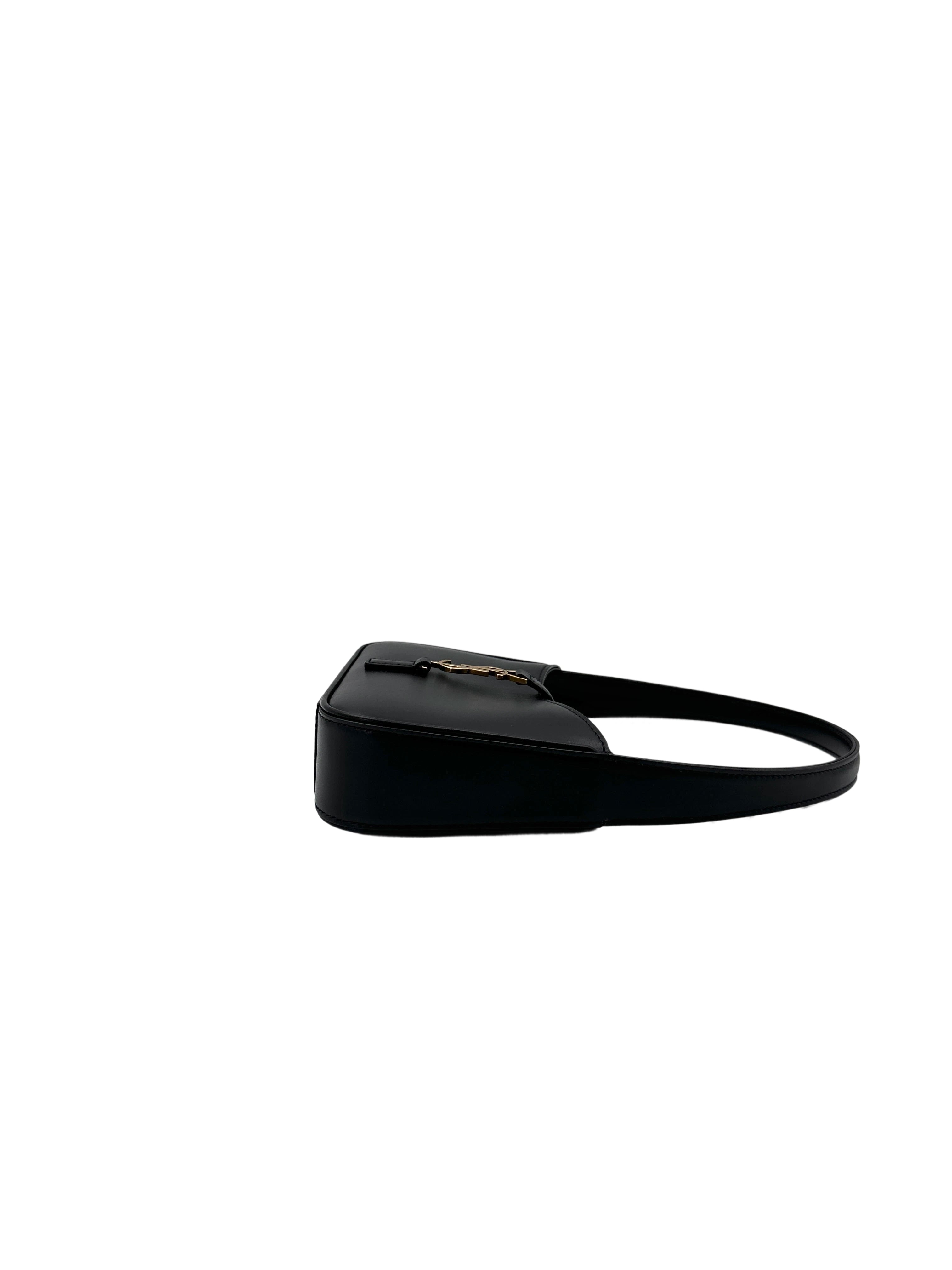 Saint Laurent Le 5 A 7 In Black Smooth Leather Hobo Bag SL190