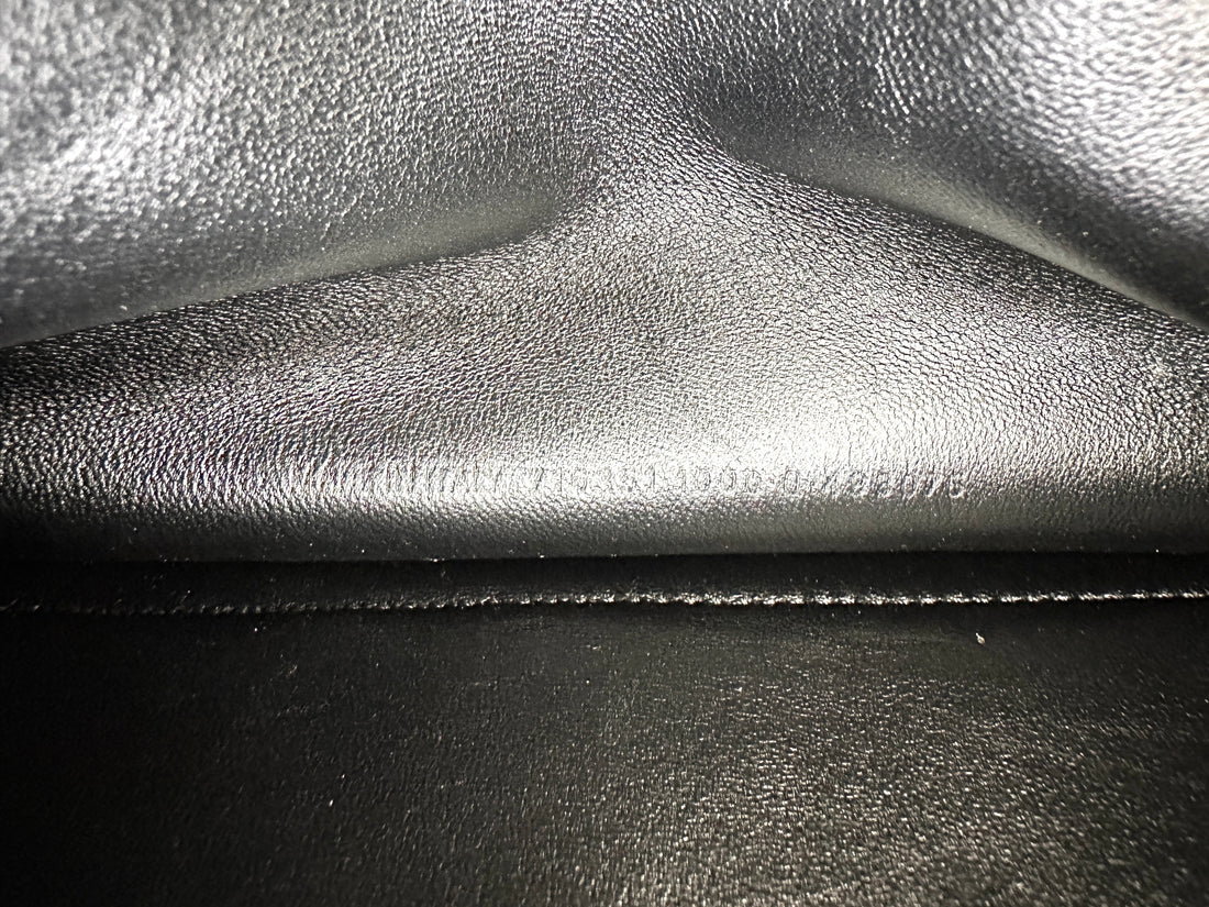 Balenciga Hourglass Black Crocodile Embossed Shoulder Bag BB64