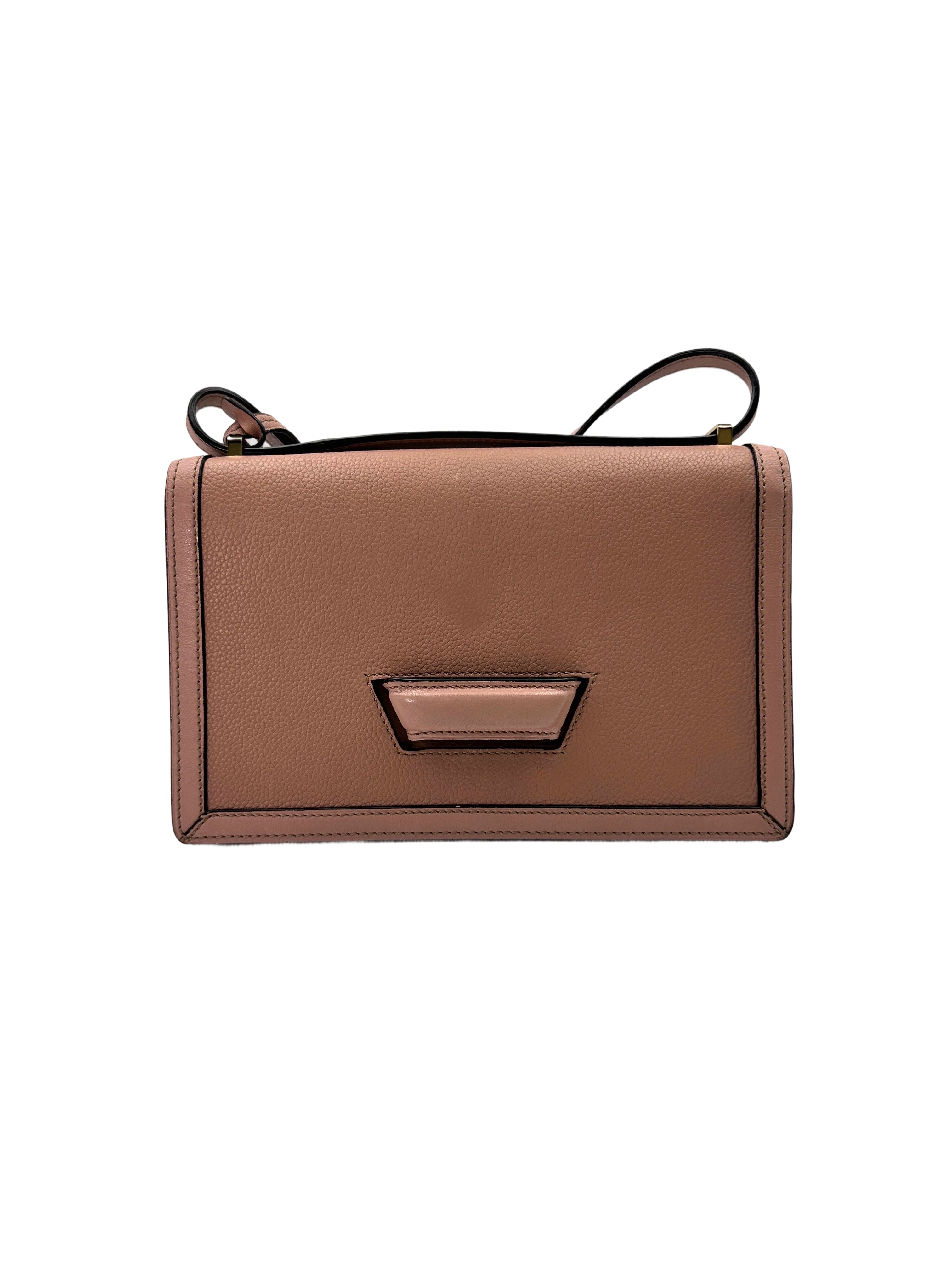 Loewe Barcelona Pink Leather Flap Bag IRIS177