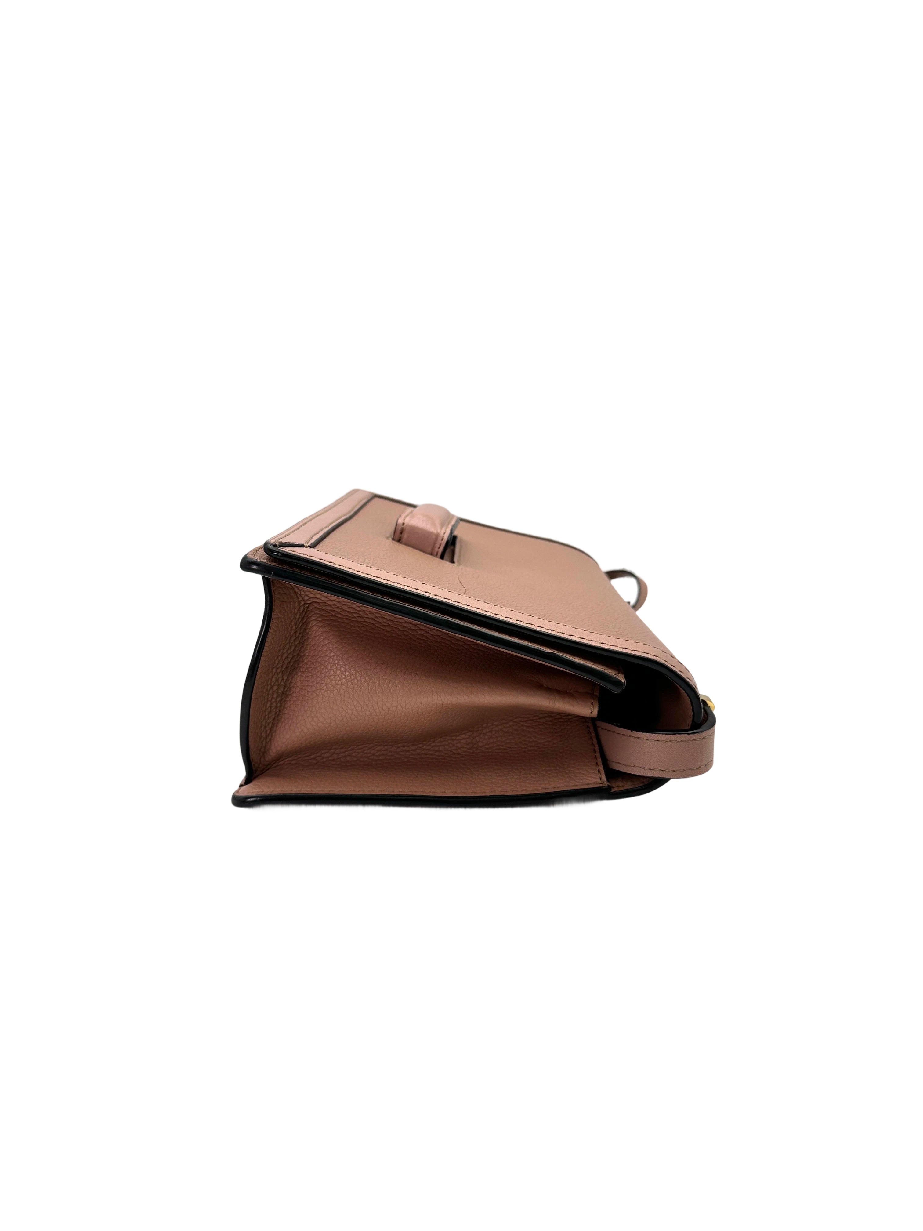 Loewe Barcelona Pink Leather Flap Bag IRIS177