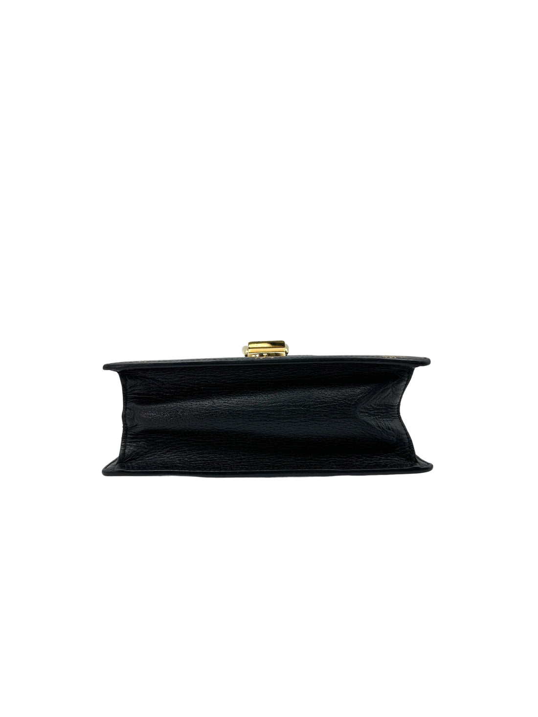 Gucci Sylvie Bee Star Black Leather Small Size Shoulder Bag IRIS180