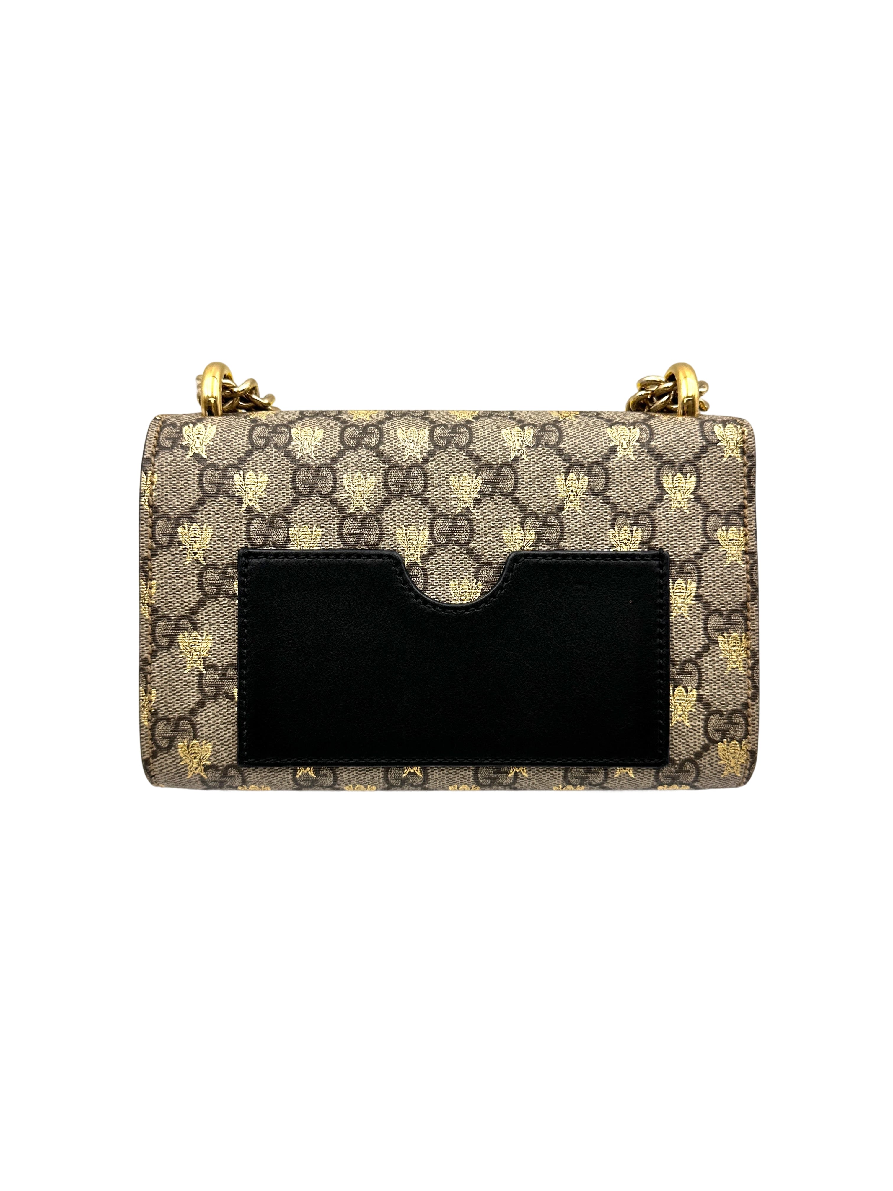 Gucci Padlock GG Supreme Bee Print Shoulder Bag GG863