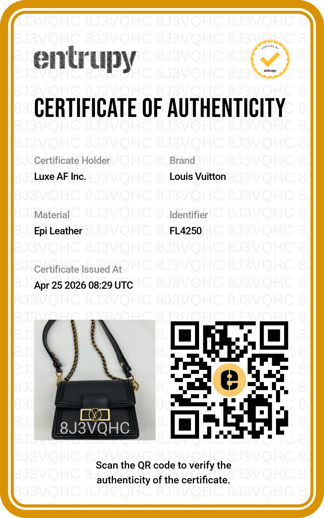 Louis Vuitton Dauphine Black Epi Leather Shoulder Bag LV2480