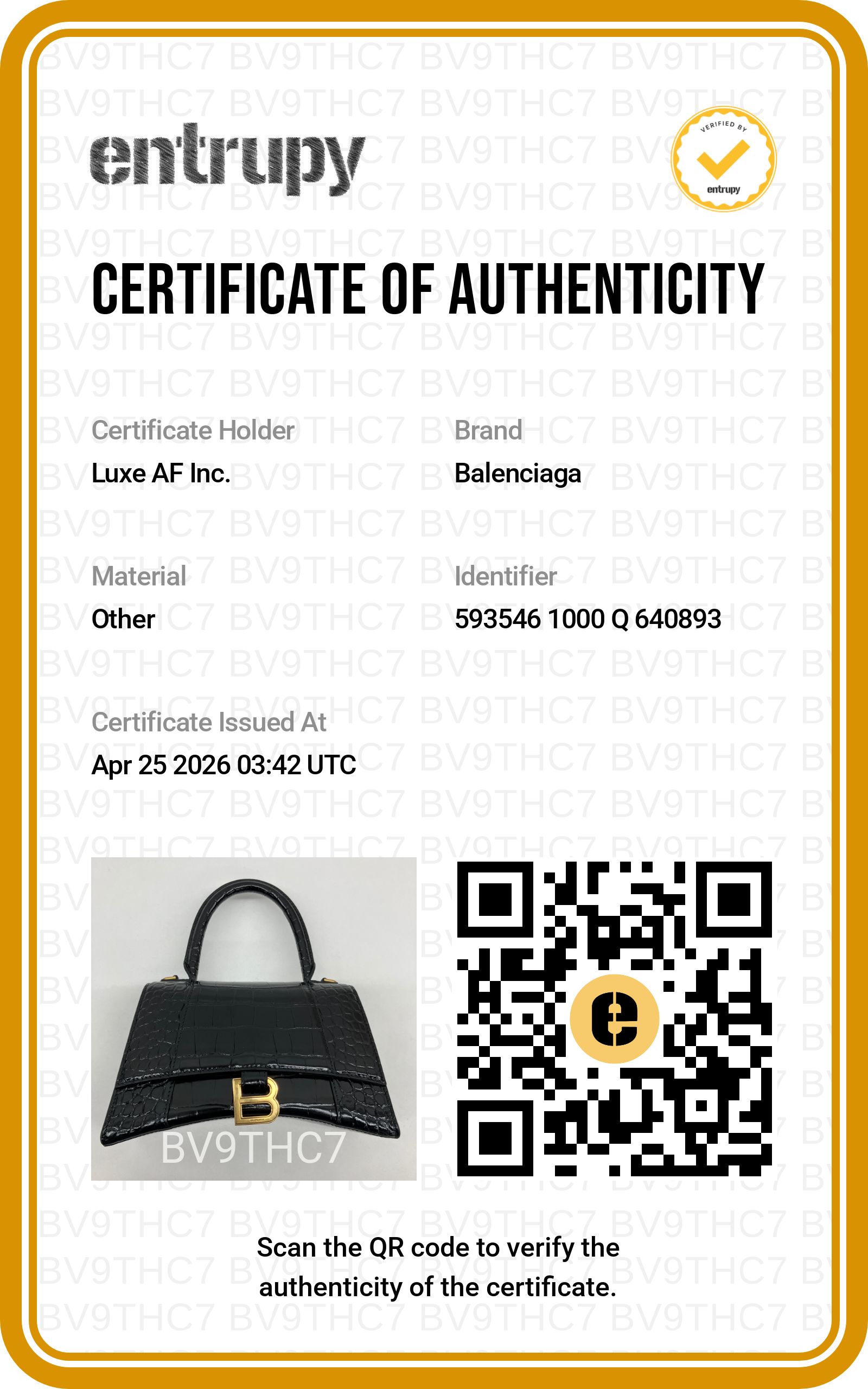 Balenciga Hourglass Black Crocodile Embossed Handle Bag BB65