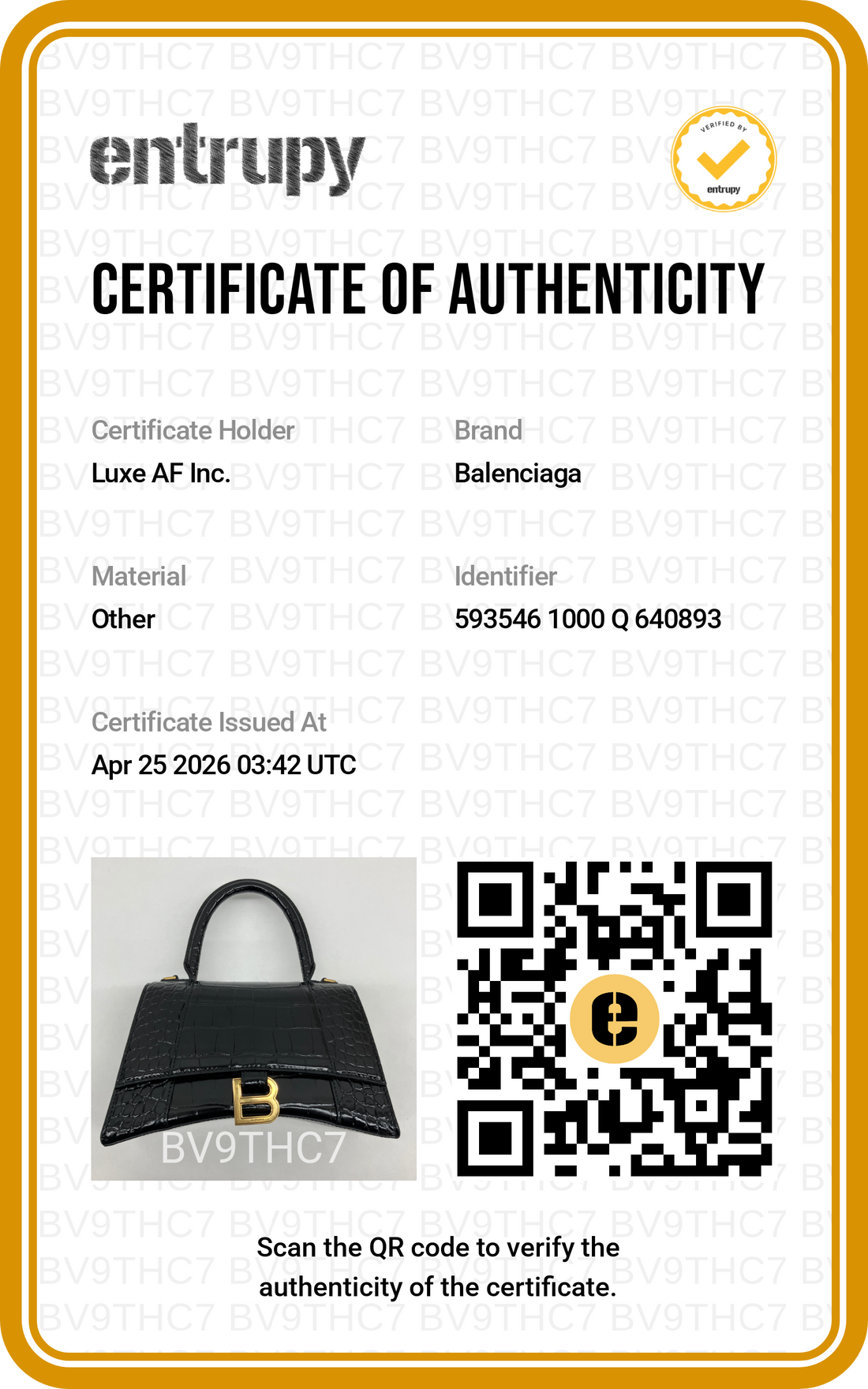 Balenciga Hourglass Black Crocodile Embossed Handle Bag BB65
