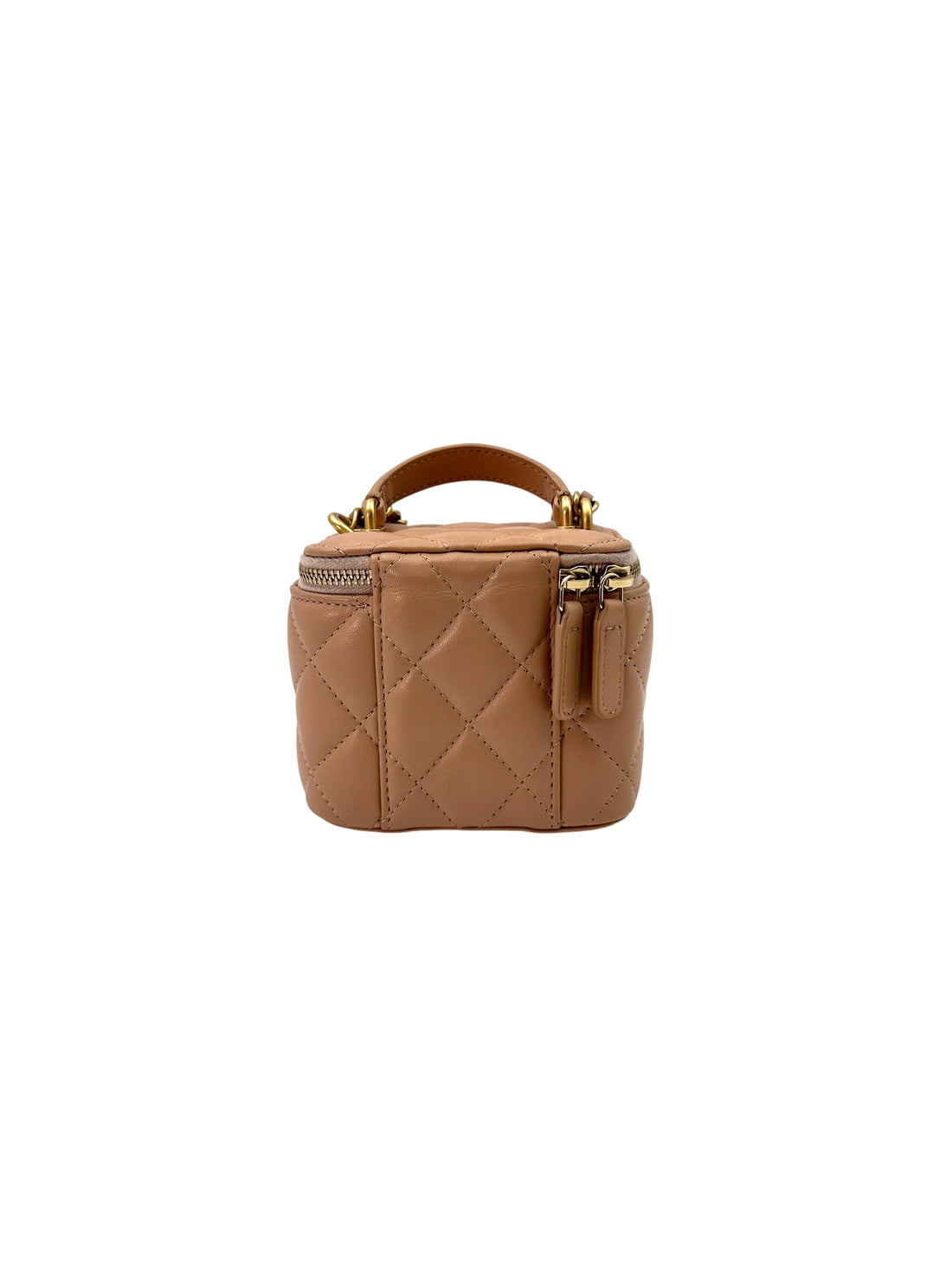 Chanel Trendy CC Beige  Quilted Lambskin Small Size Top Handle Bag(31***98) CC1813