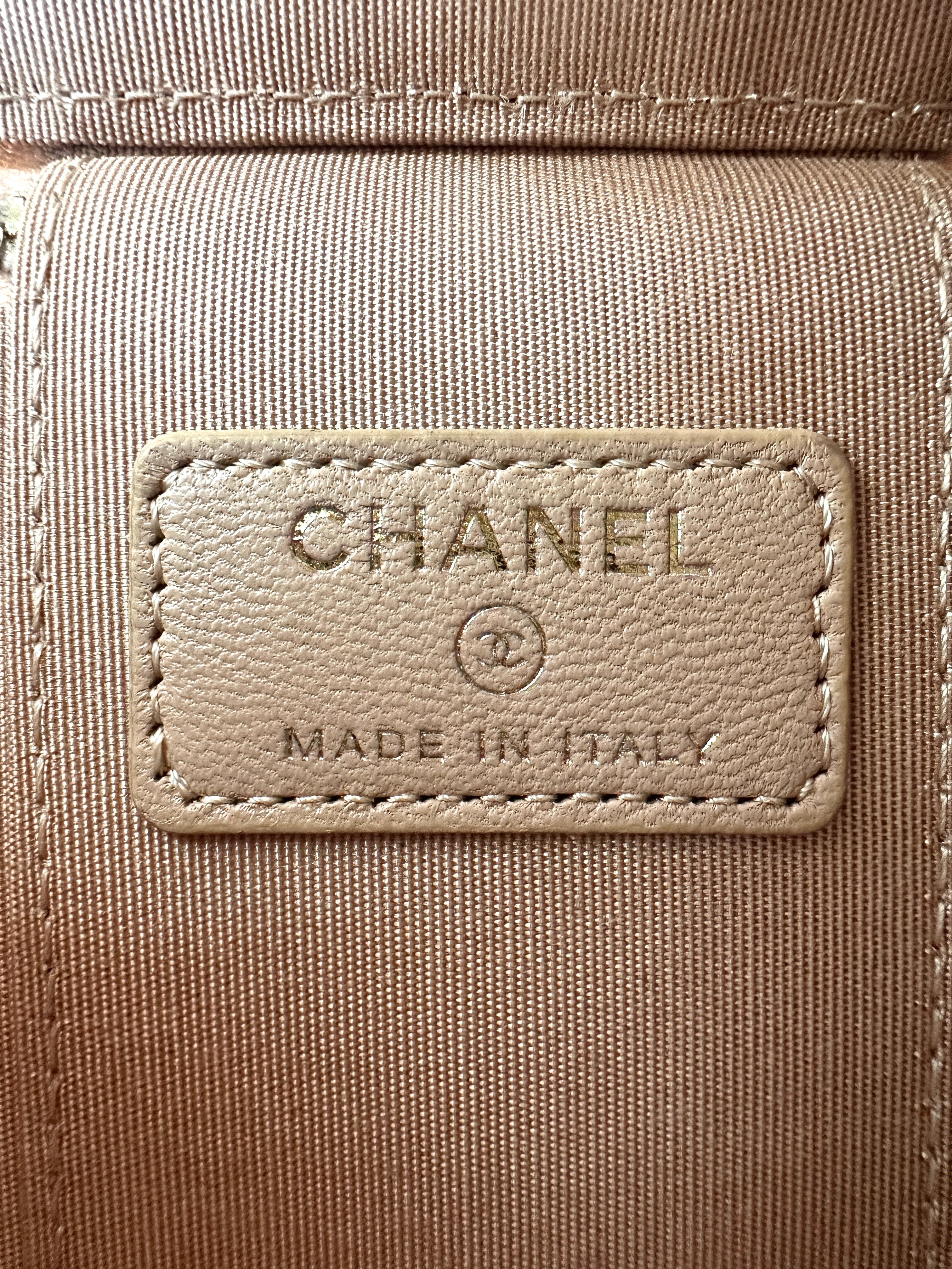 Chanel Trendy CC Beige  Quilted Lambskin Small Size Top Handle Bag(31***98) CC1813