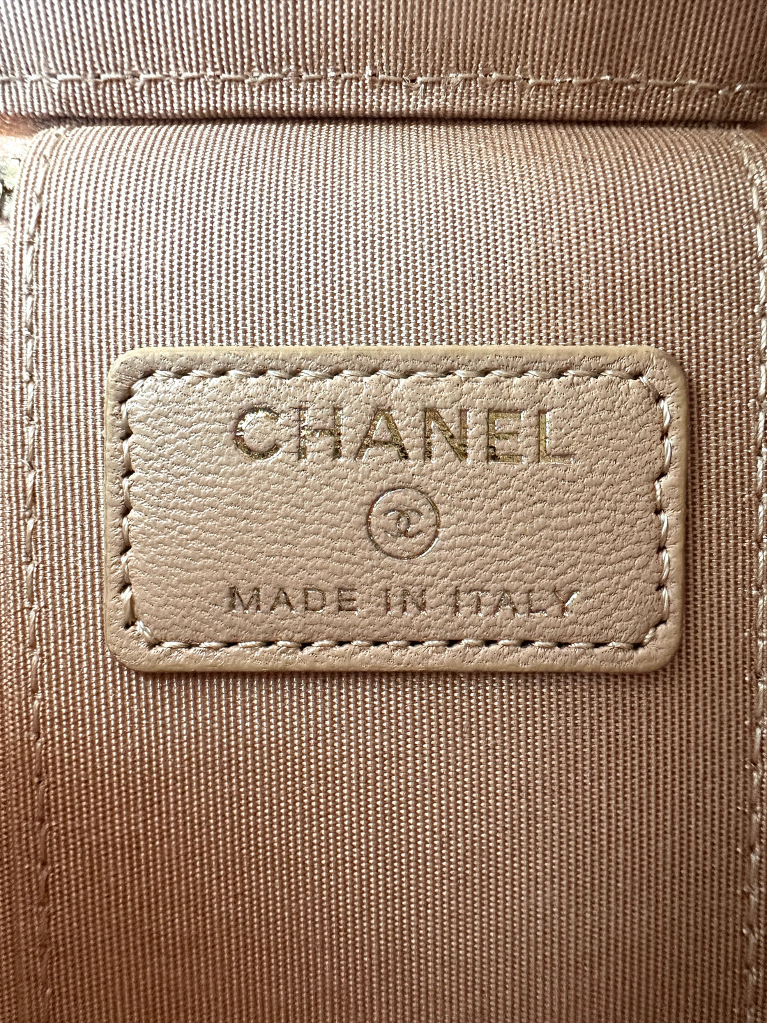 Chanel Trendy CC Beige  Quilted Lambskin Small Size Top Handle Bag(31***98) CC1813