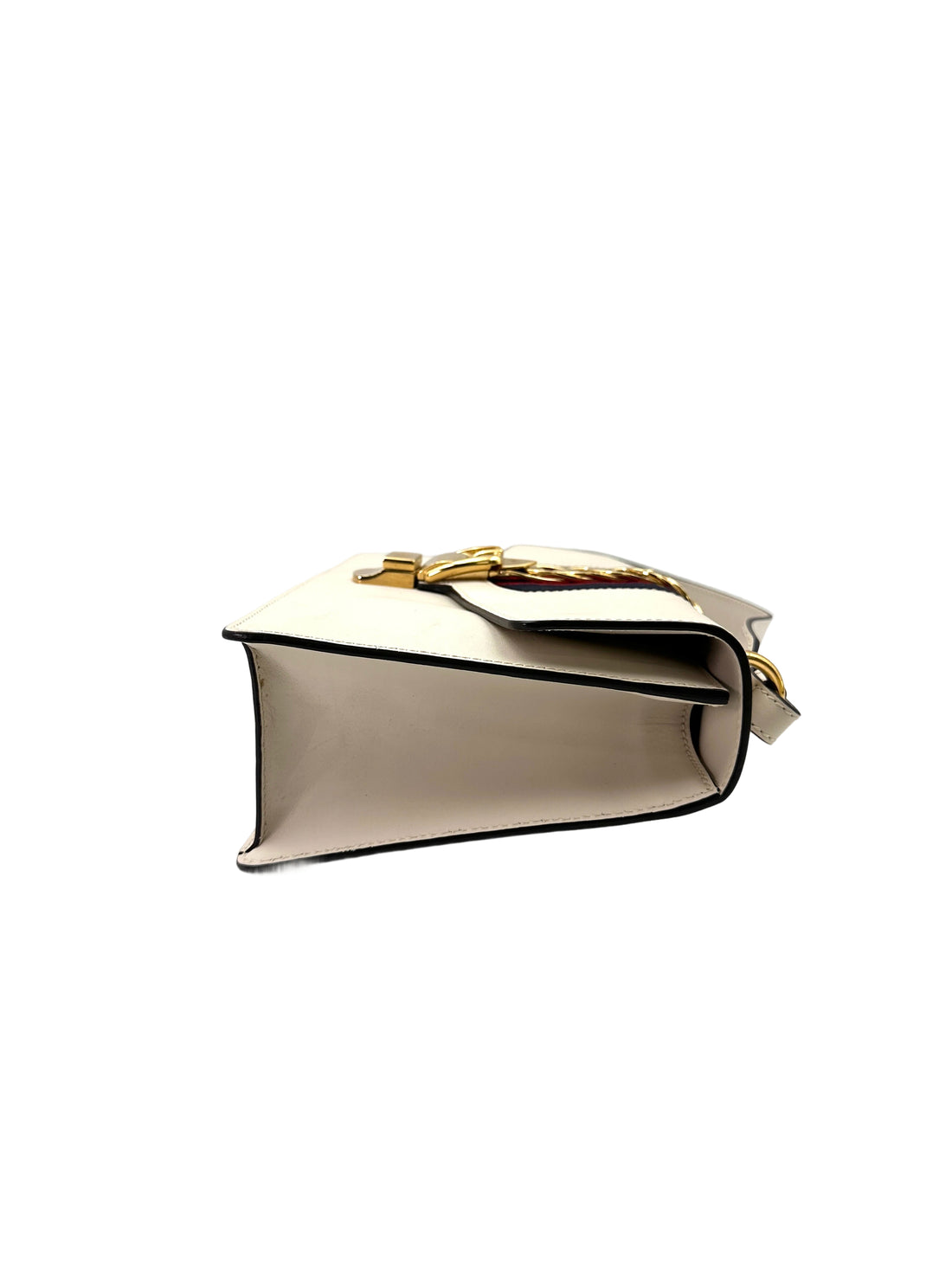 Gucci Sylvie White Leather Medium Size Shoulder Bag GG866