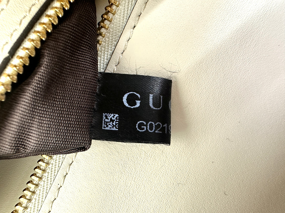 Gucci Sylvie White Leather Medium Size Shoulder Bag GG866