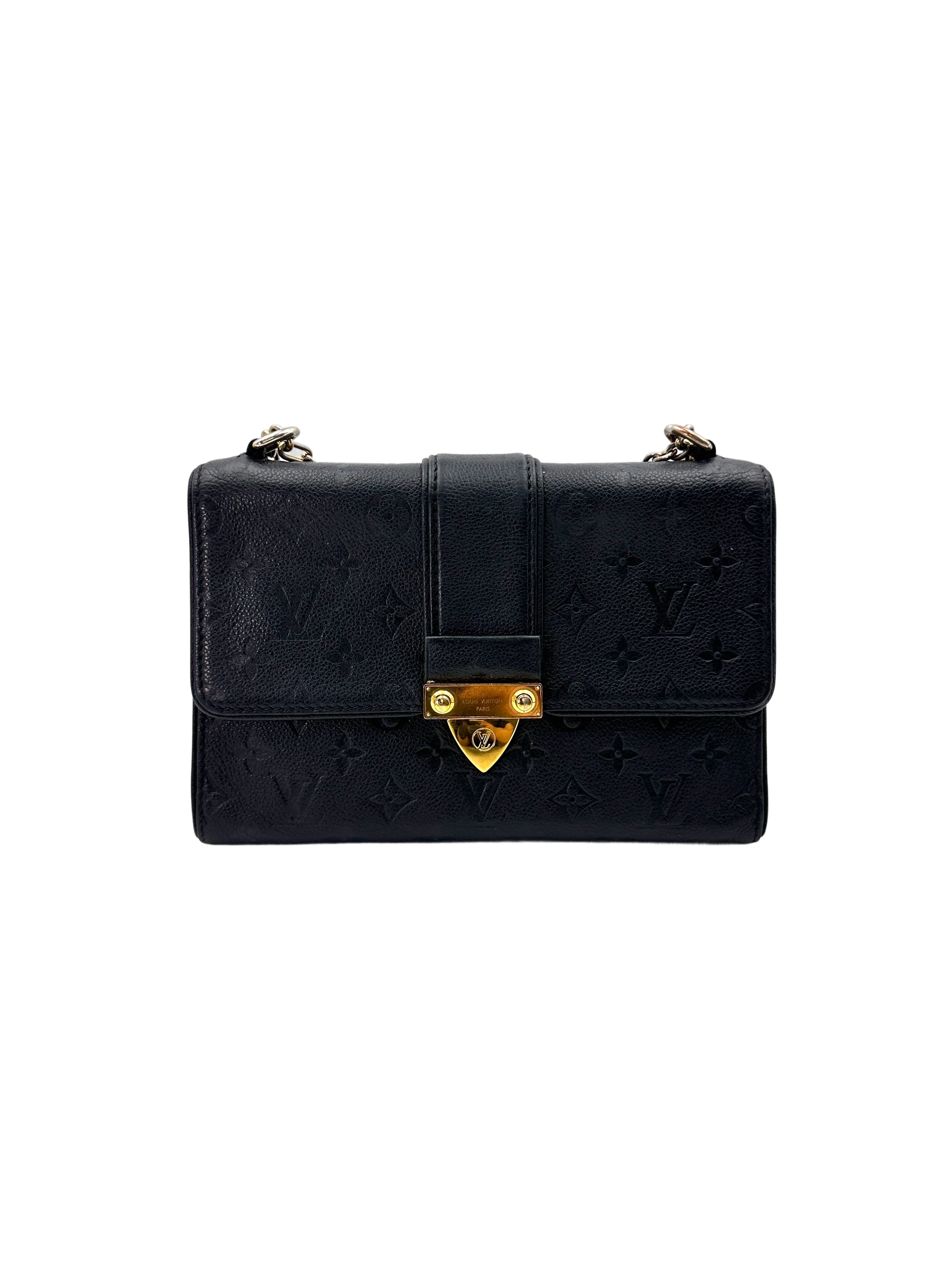 Louis Vuitton Saint Sulpice Black Monogram Empreinte Medium Size Shoulder Bag LV2482