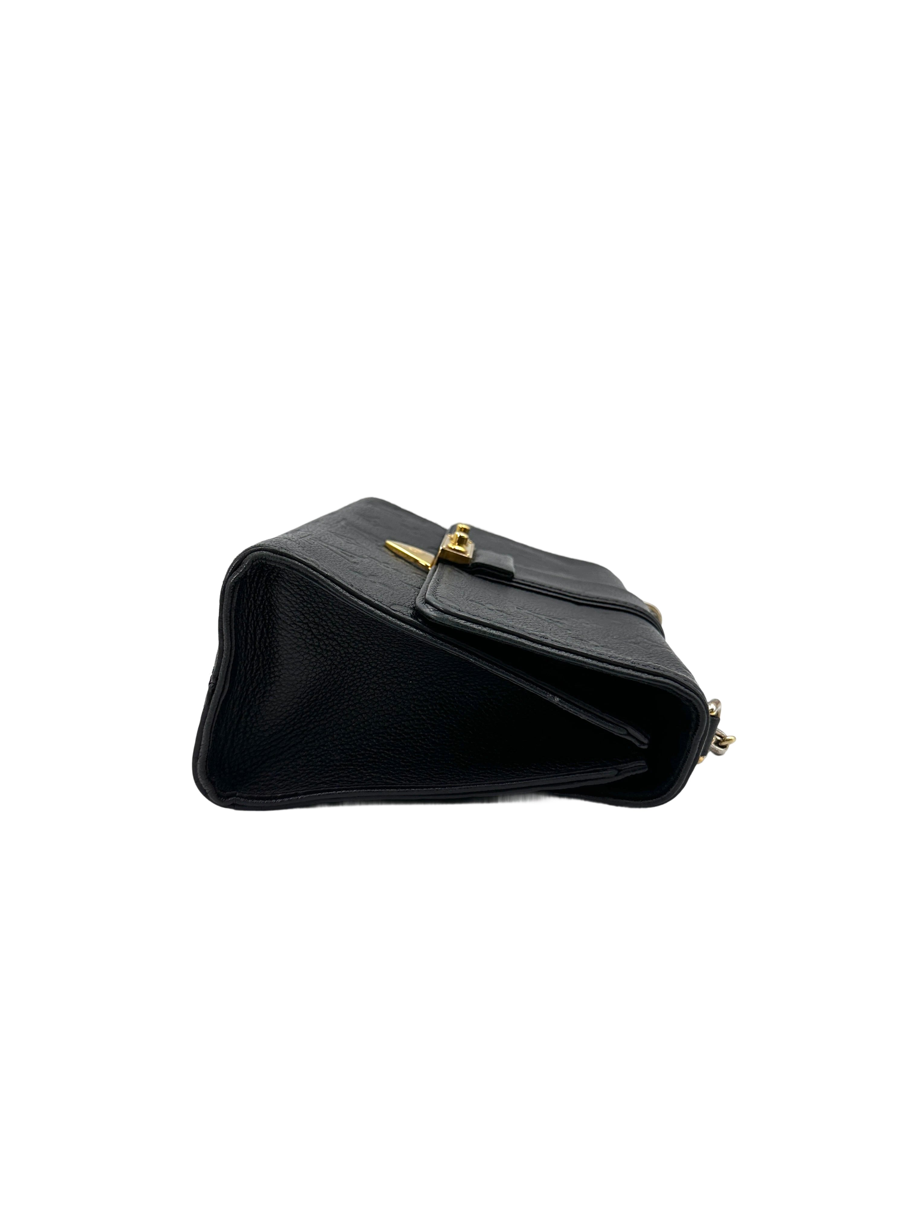 Louis Vuitton Saint Sulpice Black Monogram Empreinte Medium Size Shoulder Bag LV2482