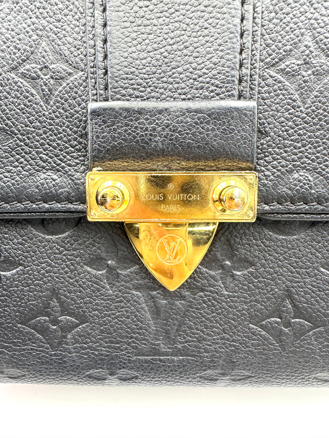 Louis Vuitton Saint Sulpice Black Monogram Empreinte Medium Size Shoulder Bag LV2482