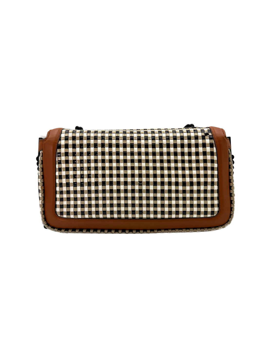 Fendi Baguette Interlaced Leather Shoulder Bag FF94