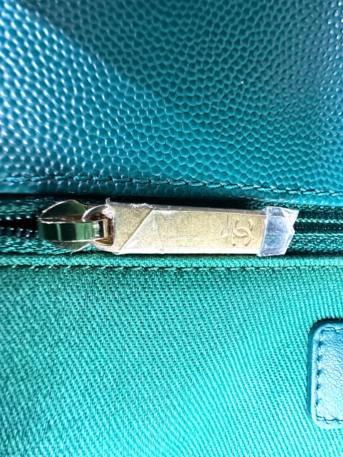 Chanel CoCo Handle Green Chevron Quilted Leather Medium Size Lizard Handle Shoulder Bag(28***84) CC1814
