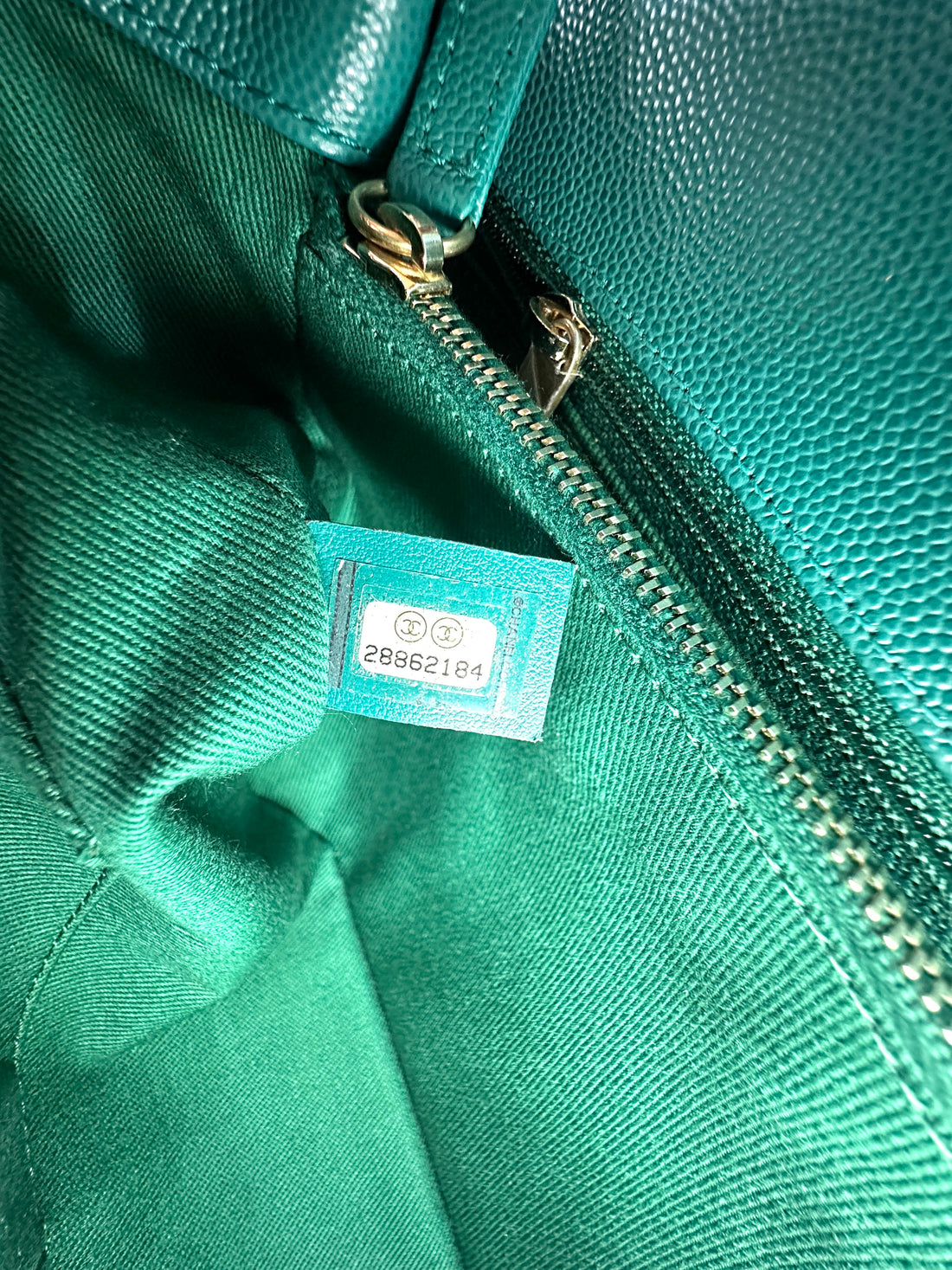Chanel CoCo Handle Green Chevron Quilted Leather Medium Size Lizard Handle Shoulder Bag(28***84) CC1814
