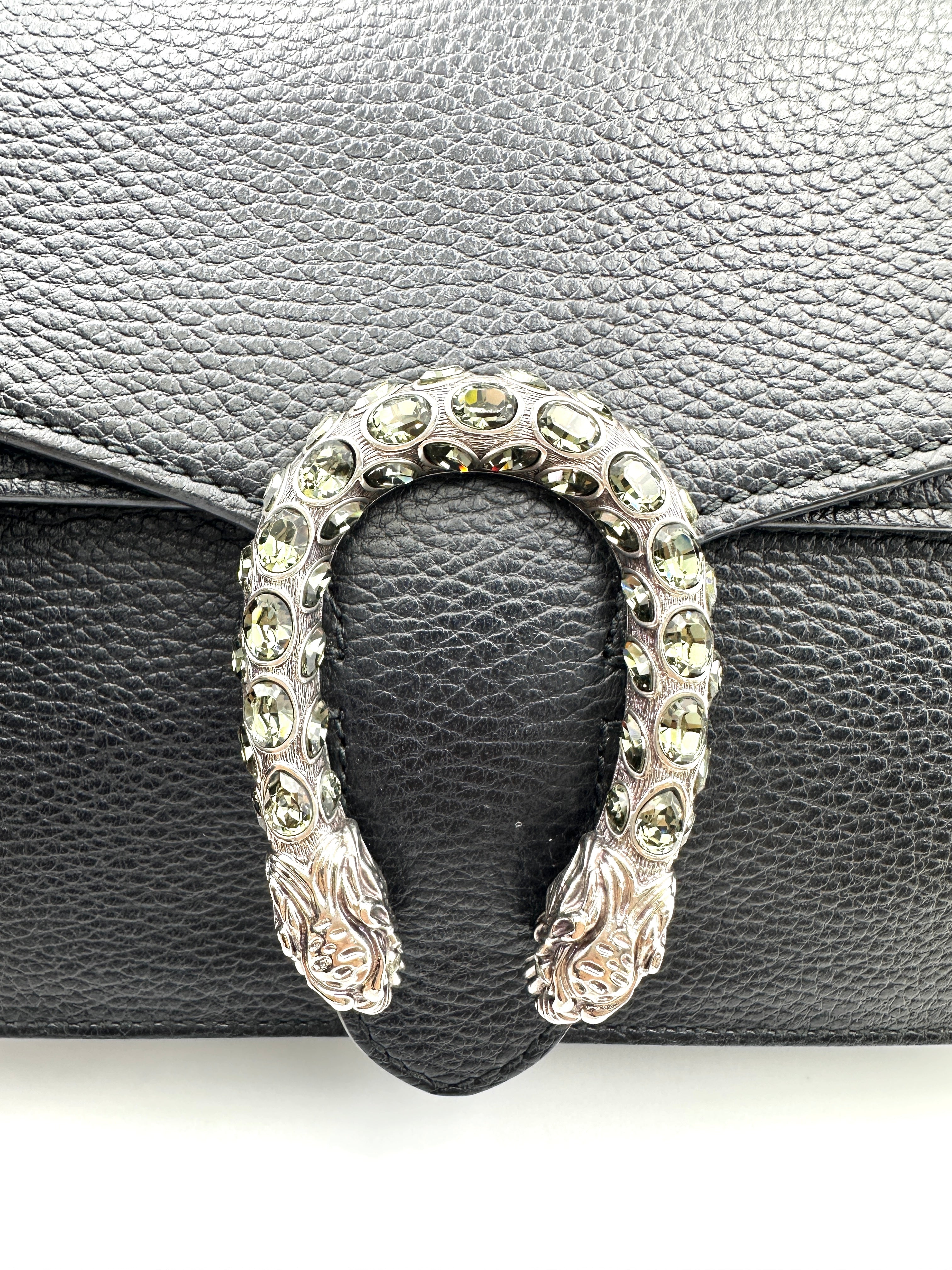 Gucci Dionysus Black Leather Shoulder Bag GG864
