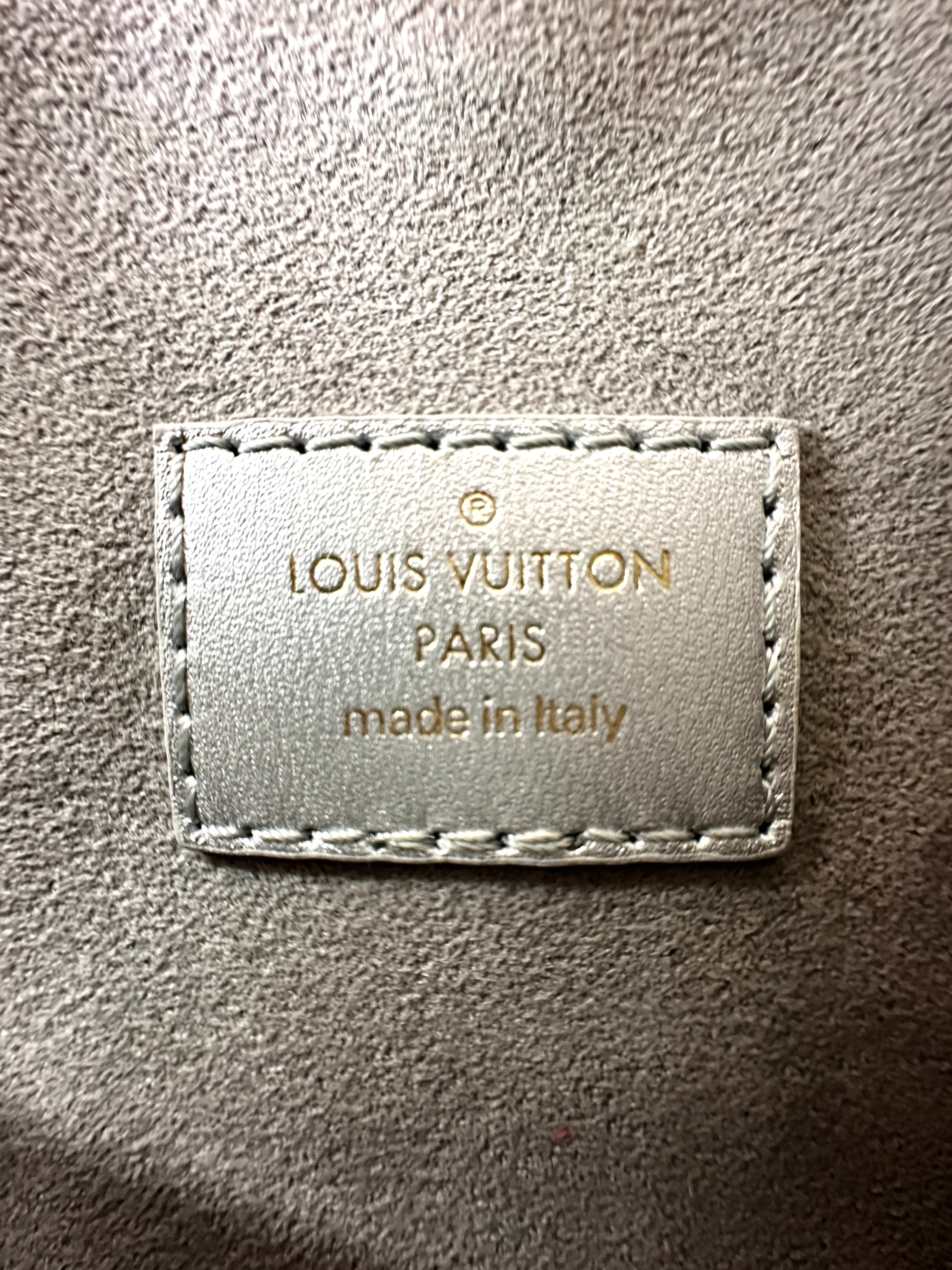 Louis Vuitton Coussin Silver Monogram Embossed Leather Wallet On Chain LV2483
